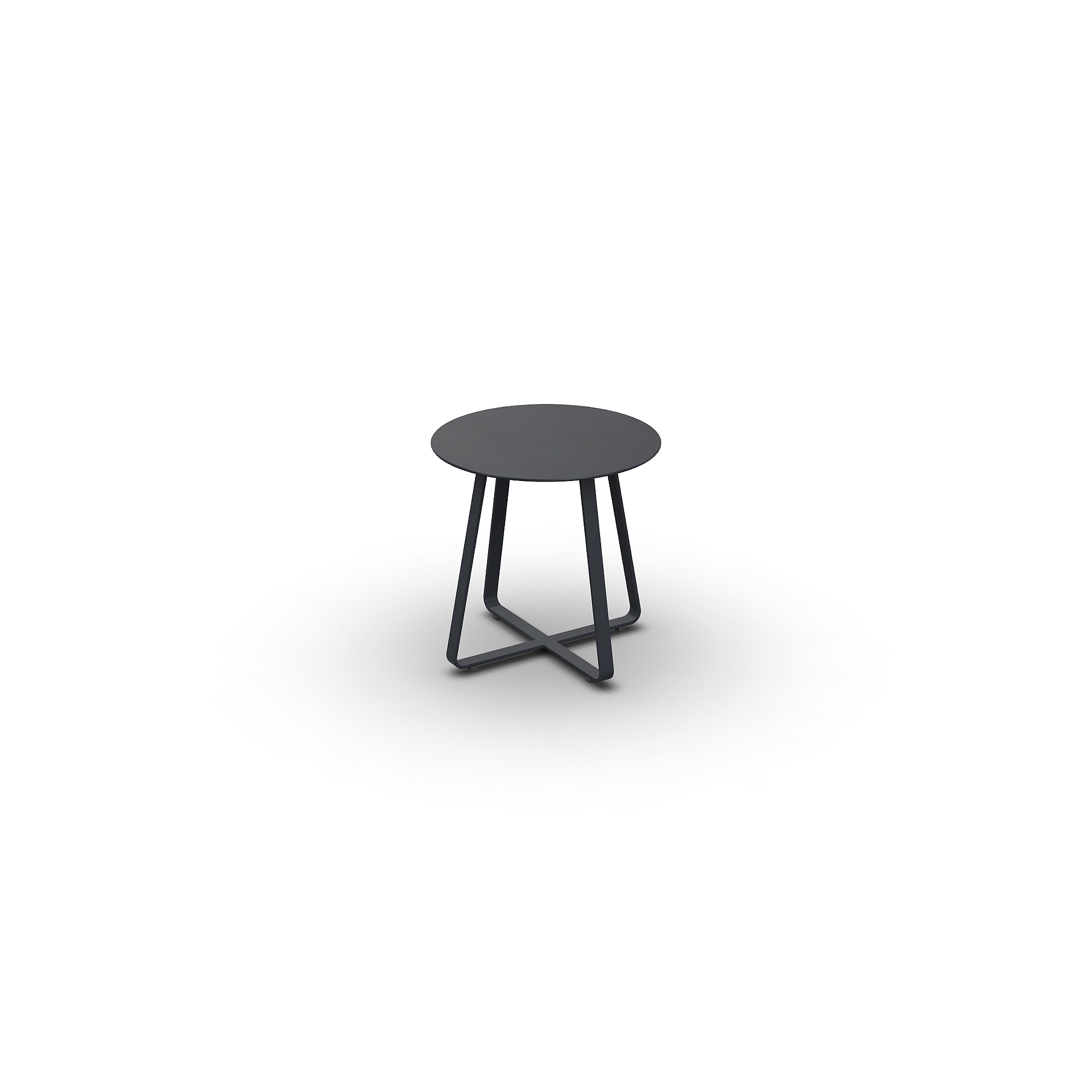 Elko | Bijzettafel antraciet mat D45x45
