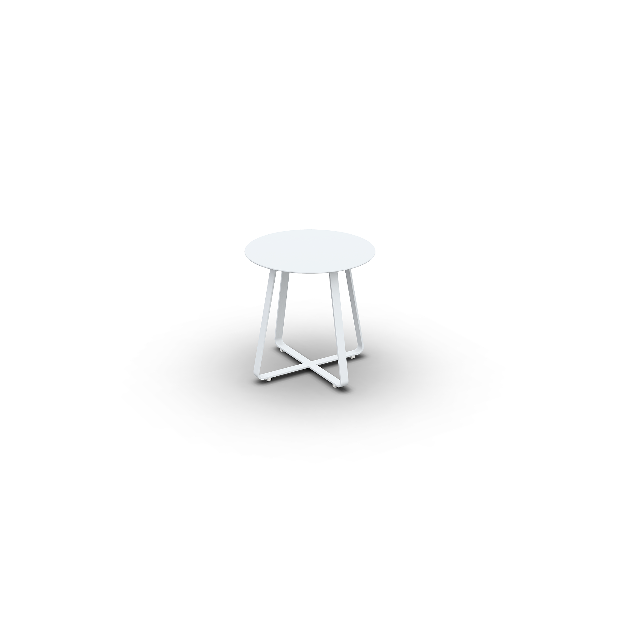 Elko | Bijzettafel wit mat D45x45