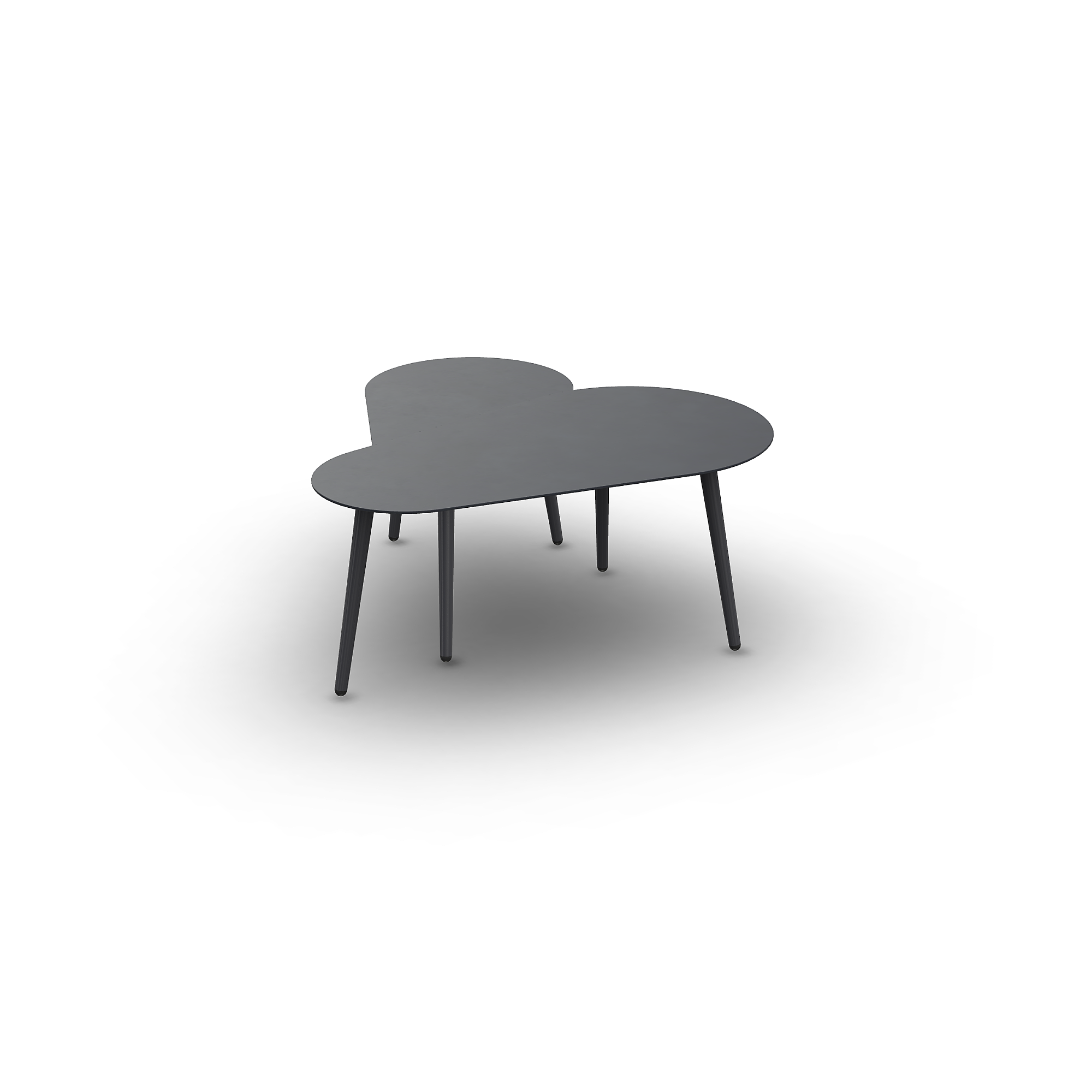Amazone | Koffietafelset aluminium antraciet mat 98x56/78x44