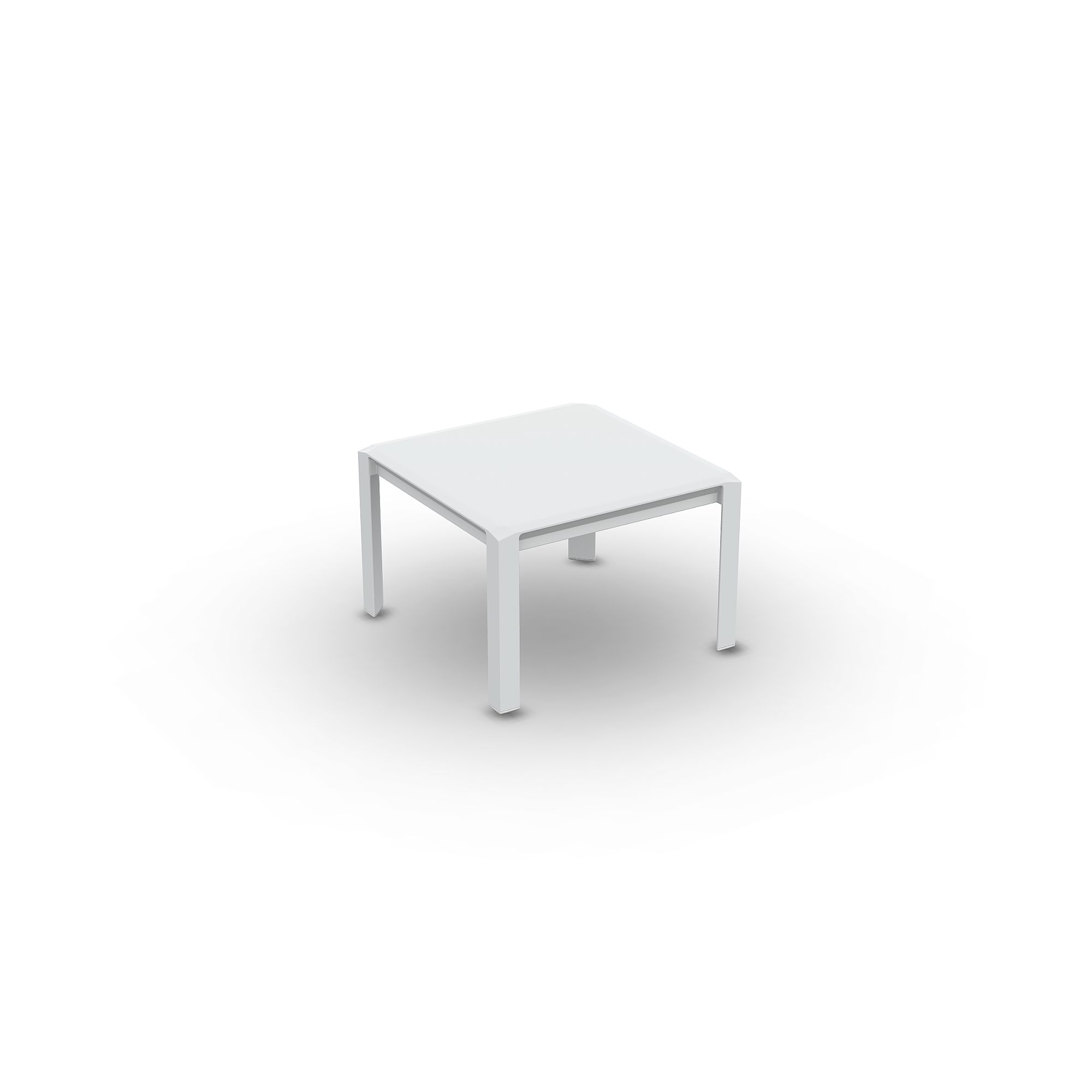 Aspen | Bijzettafel aluminium wit mat 45x45x30