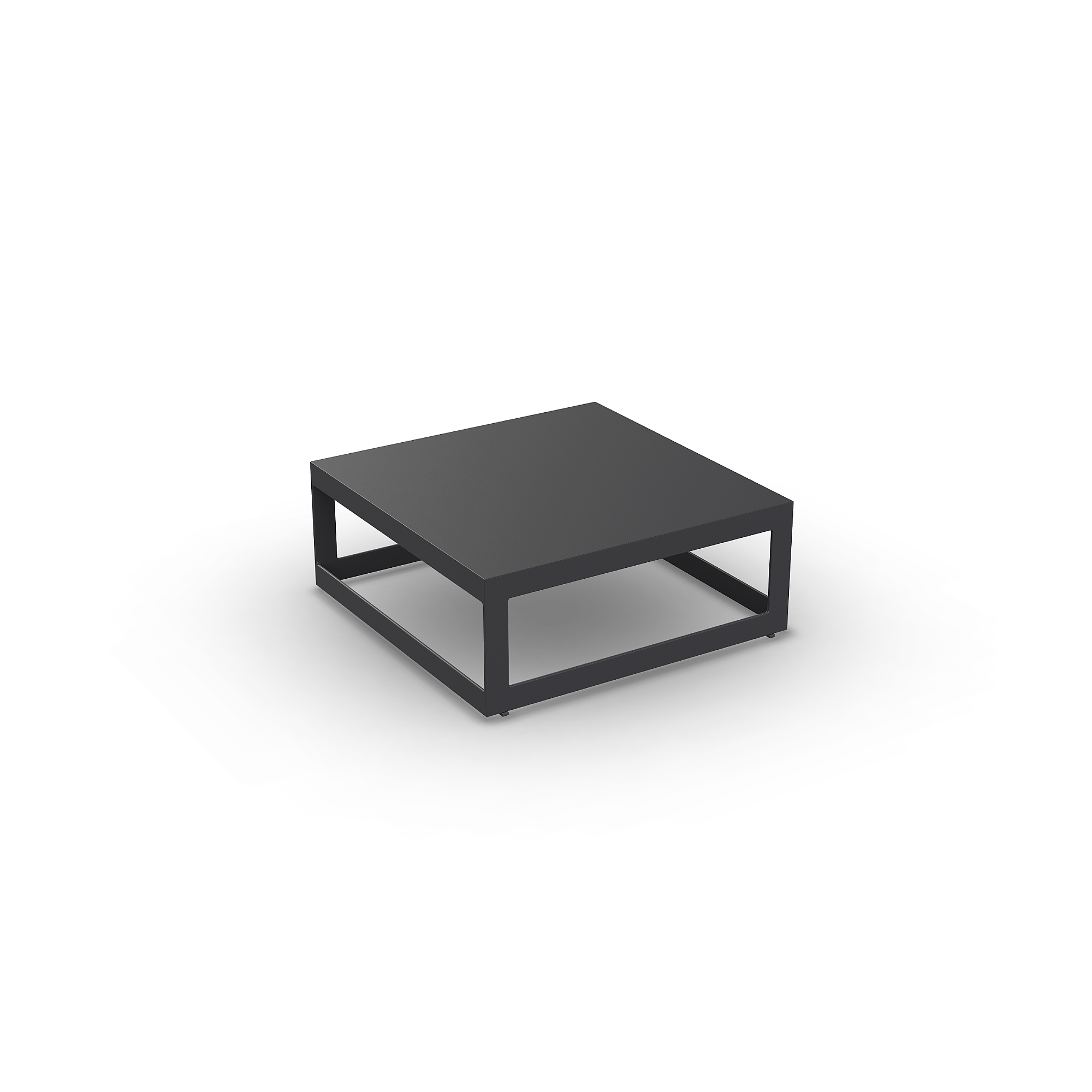 Burford | Koffietafel, antraciet mat, 70x70x28
