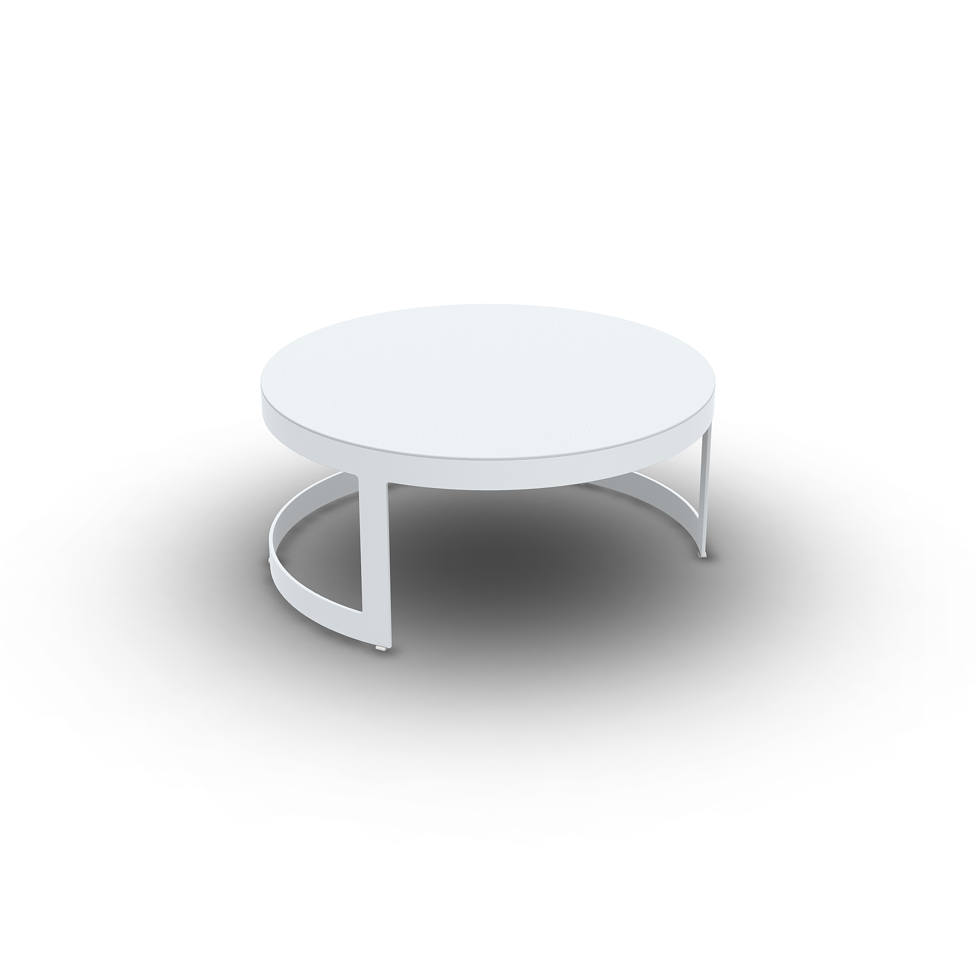 Burford | Koffietafel, wit mat, D77x34,5