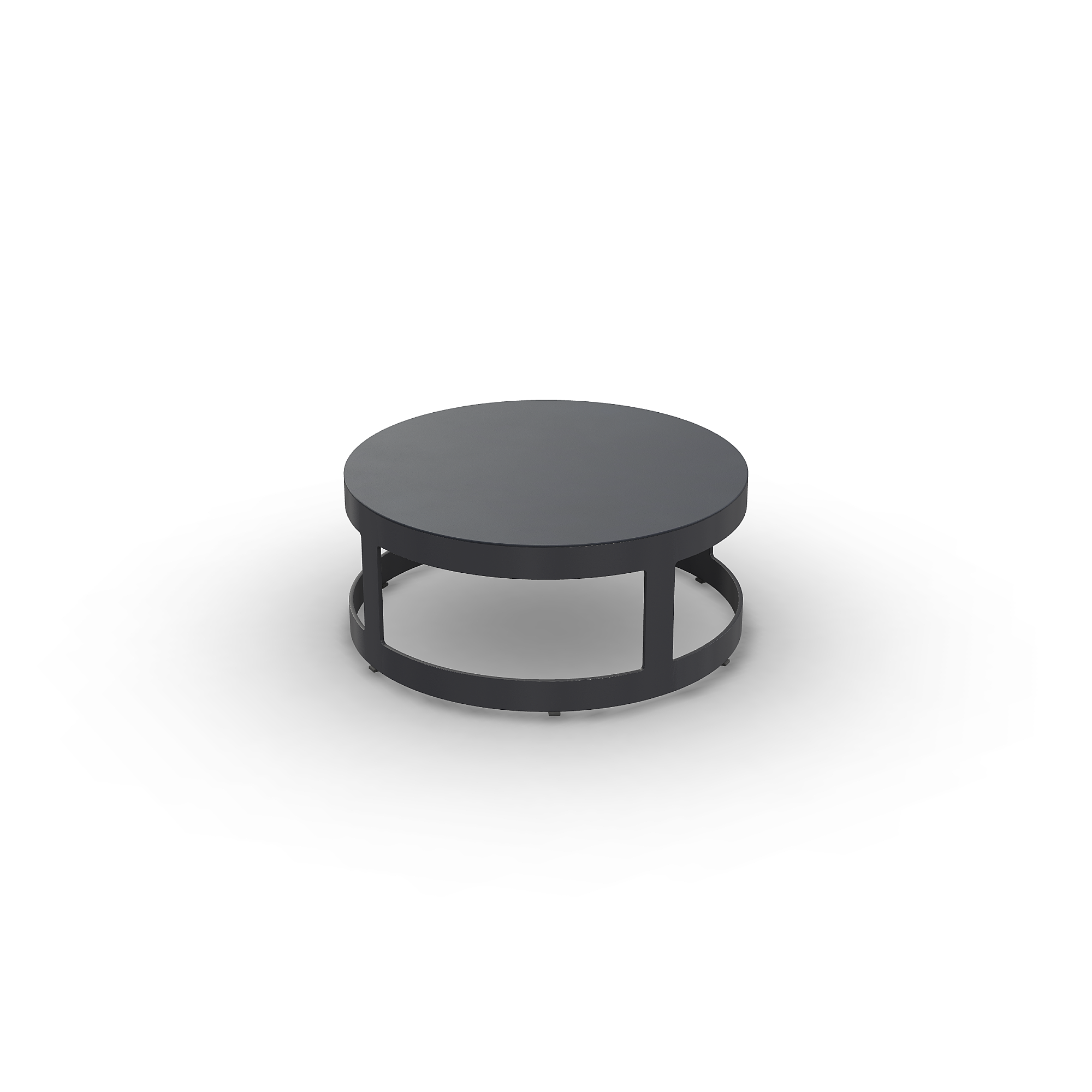 Burford | Koffietafel, antraciet mat, D62x26,5