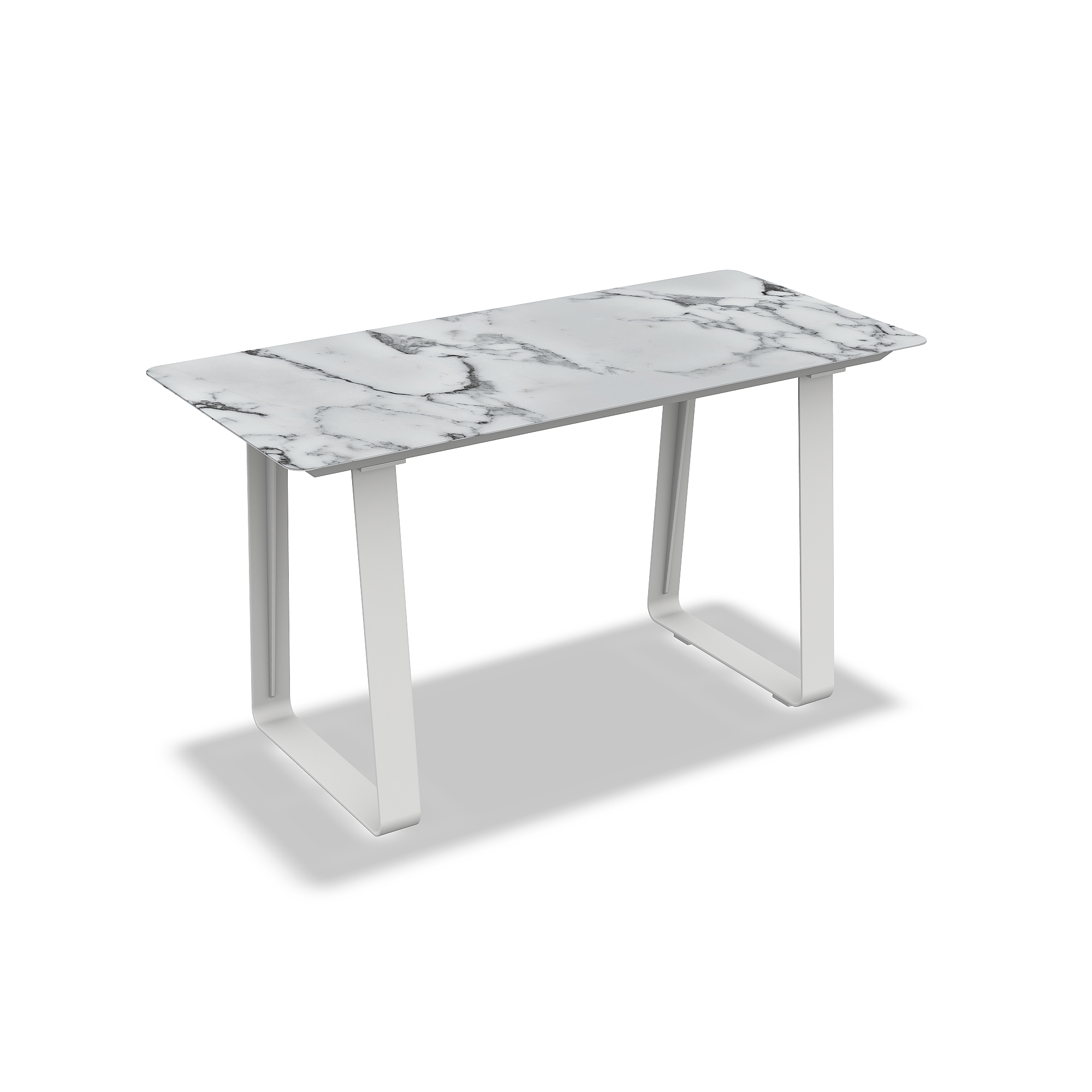 Elko | Bartafel, wit mat keramiek Calacatta 6mm 180x80