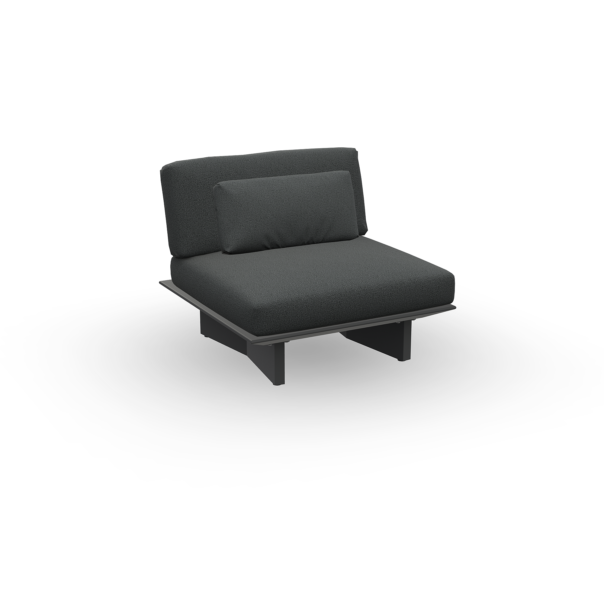 Arbon | Kussen zit- en rugkussen Single x1 Fabric Sunbrella Natté Sooty