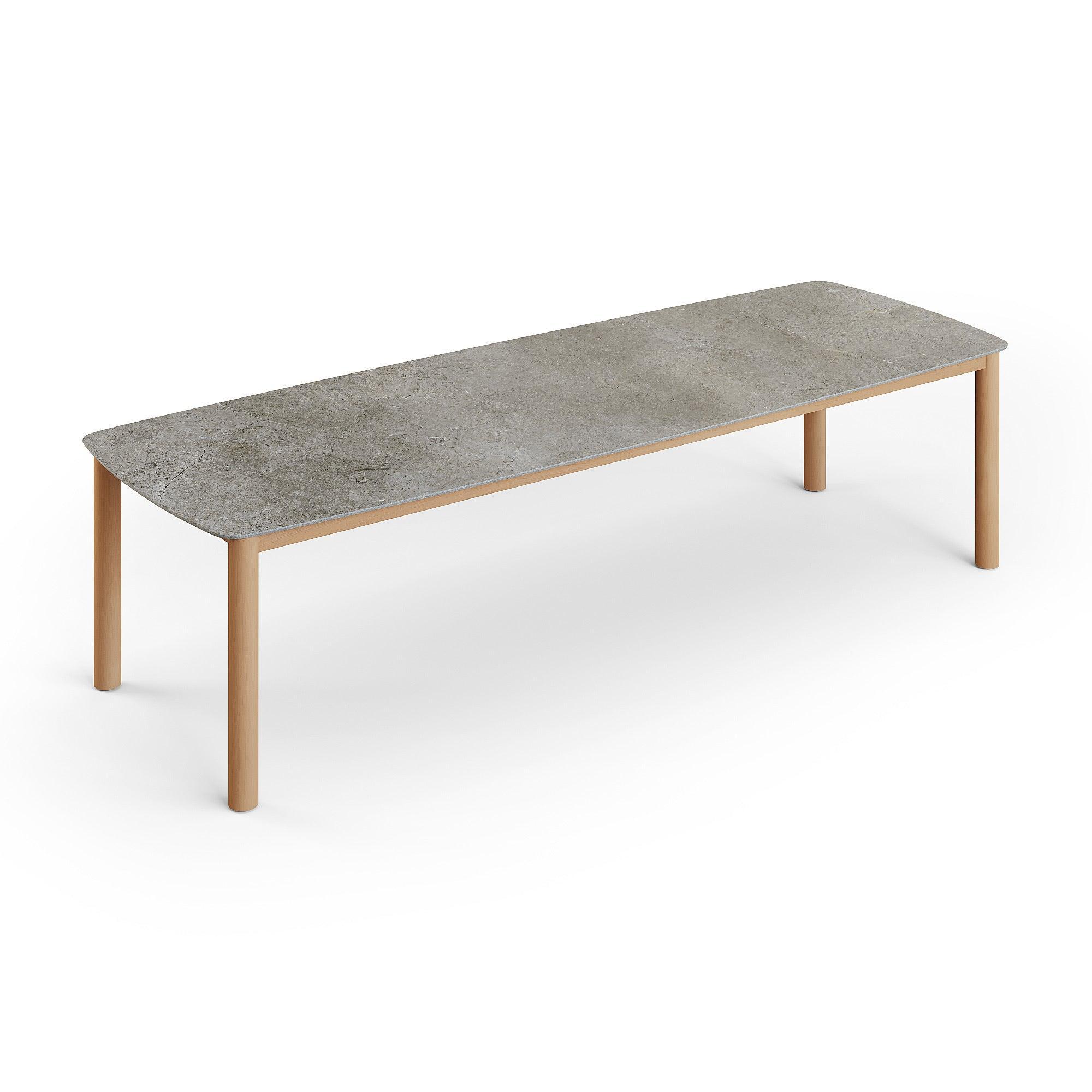 Benoa Teak | Eettafel - keramiek Palladium (300x105)