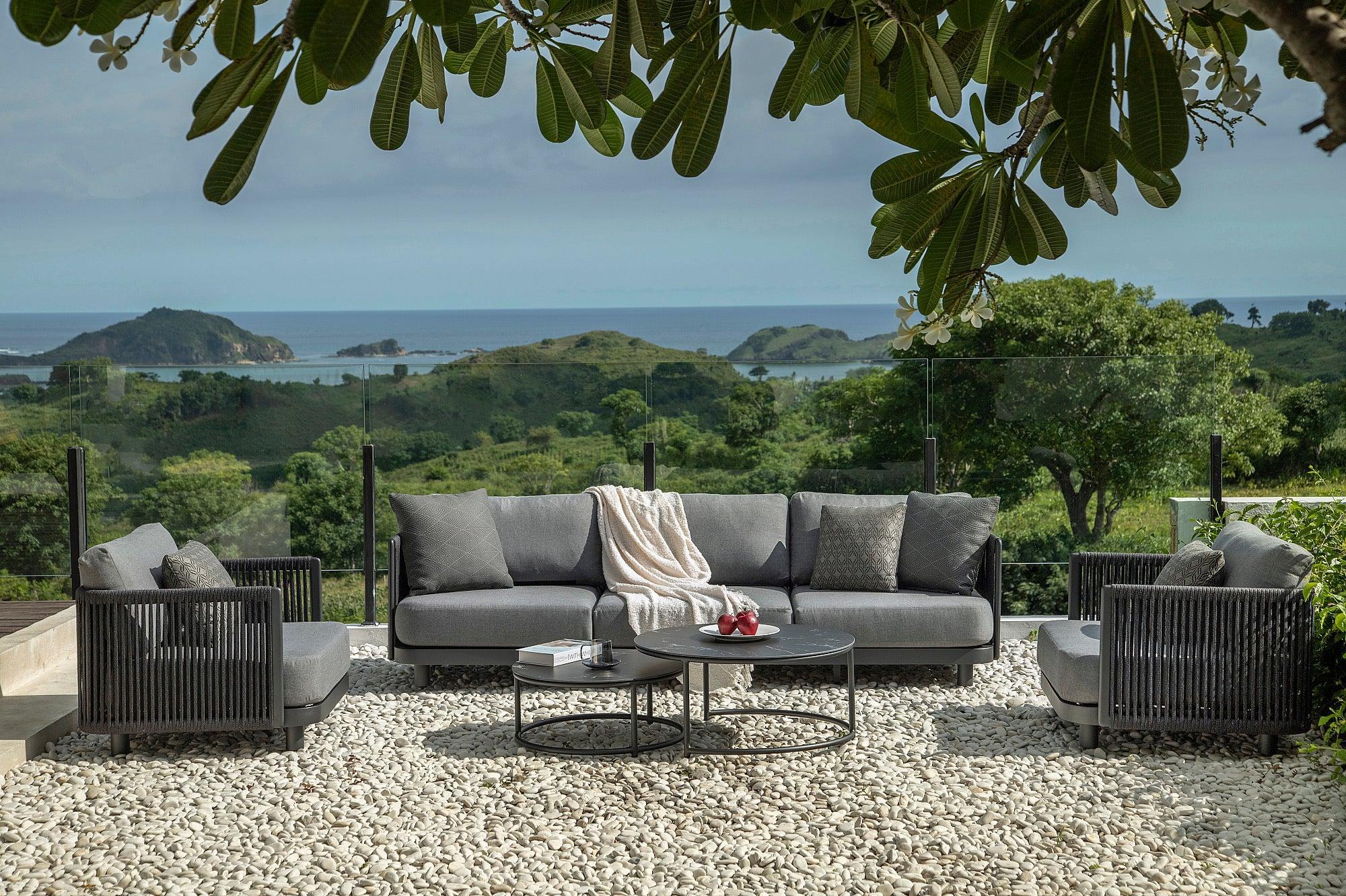 Bonito | Loungeset incl. Koffietafel - aluminium antraciet mat