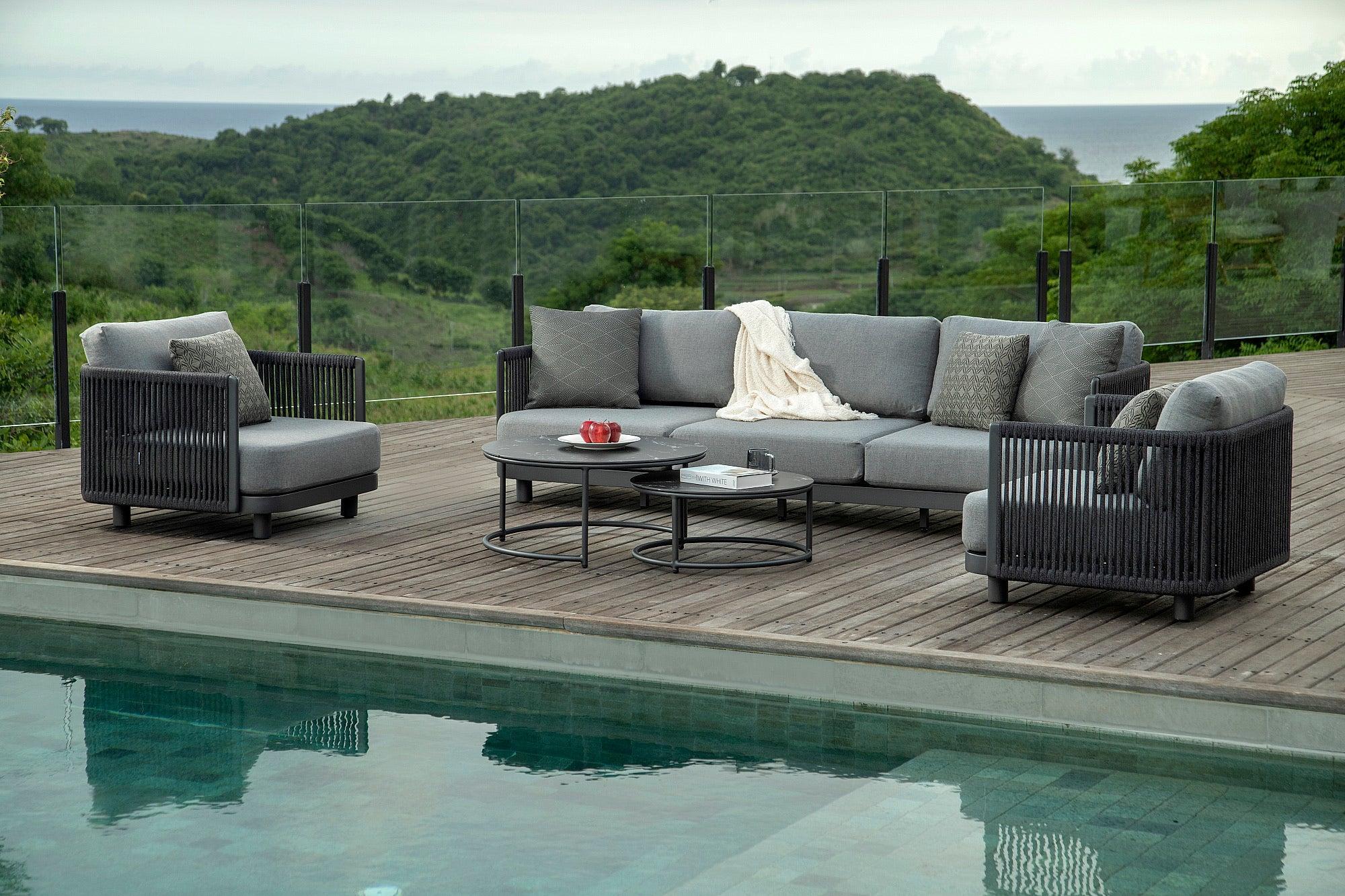 Bonito | Loungeset incl. Koffietafel - aluminium antraciet mat