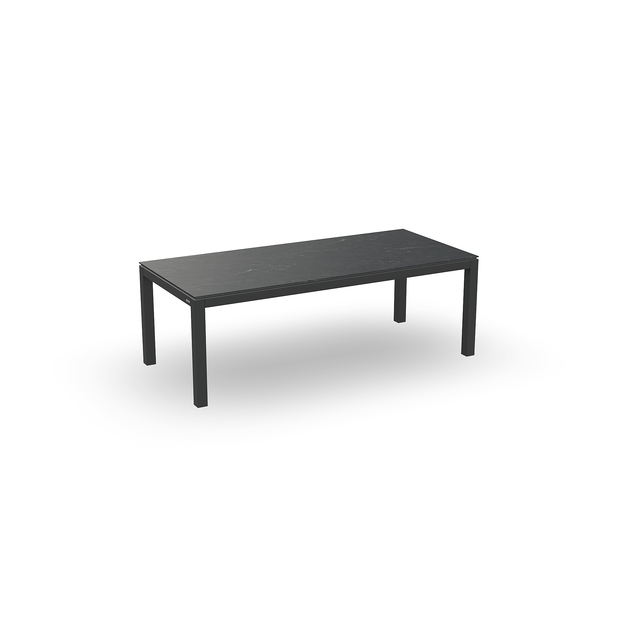 Danli | Eettafel aluminium antraciet mat keramiek grafietgrijs 6mm 160x90