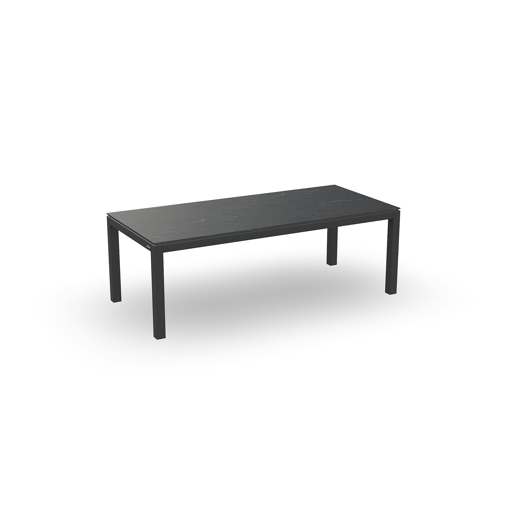 Danli | Eettafel aluminium antraciet mat keramiek grafietgrijs 6mm 220x100