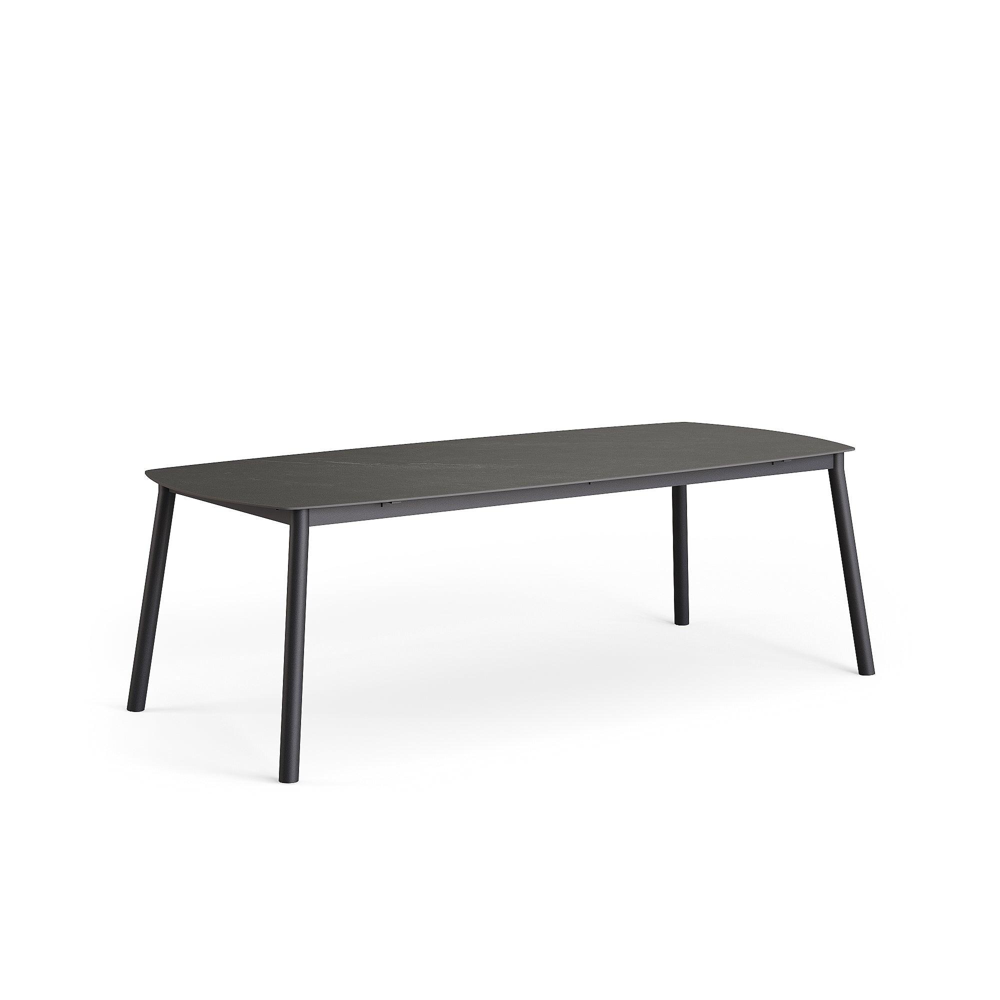 Durham | Eettafel, antraciet mat, keramiek grafietgrijs, 6mm 240x100