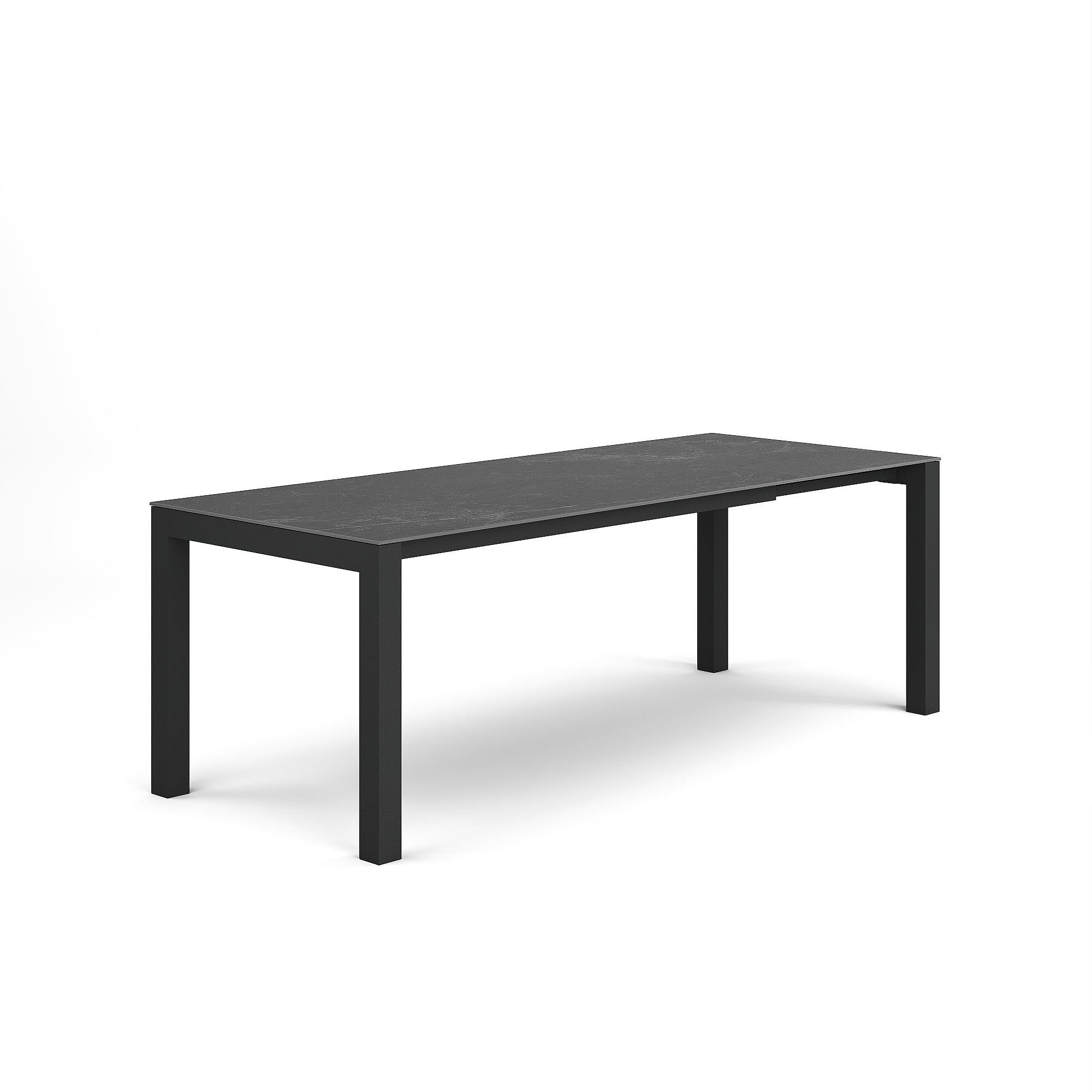Forli | Uitschuifbare eettafel, antraciet mat keramiek grafietgrijs 6mm 160-220x90