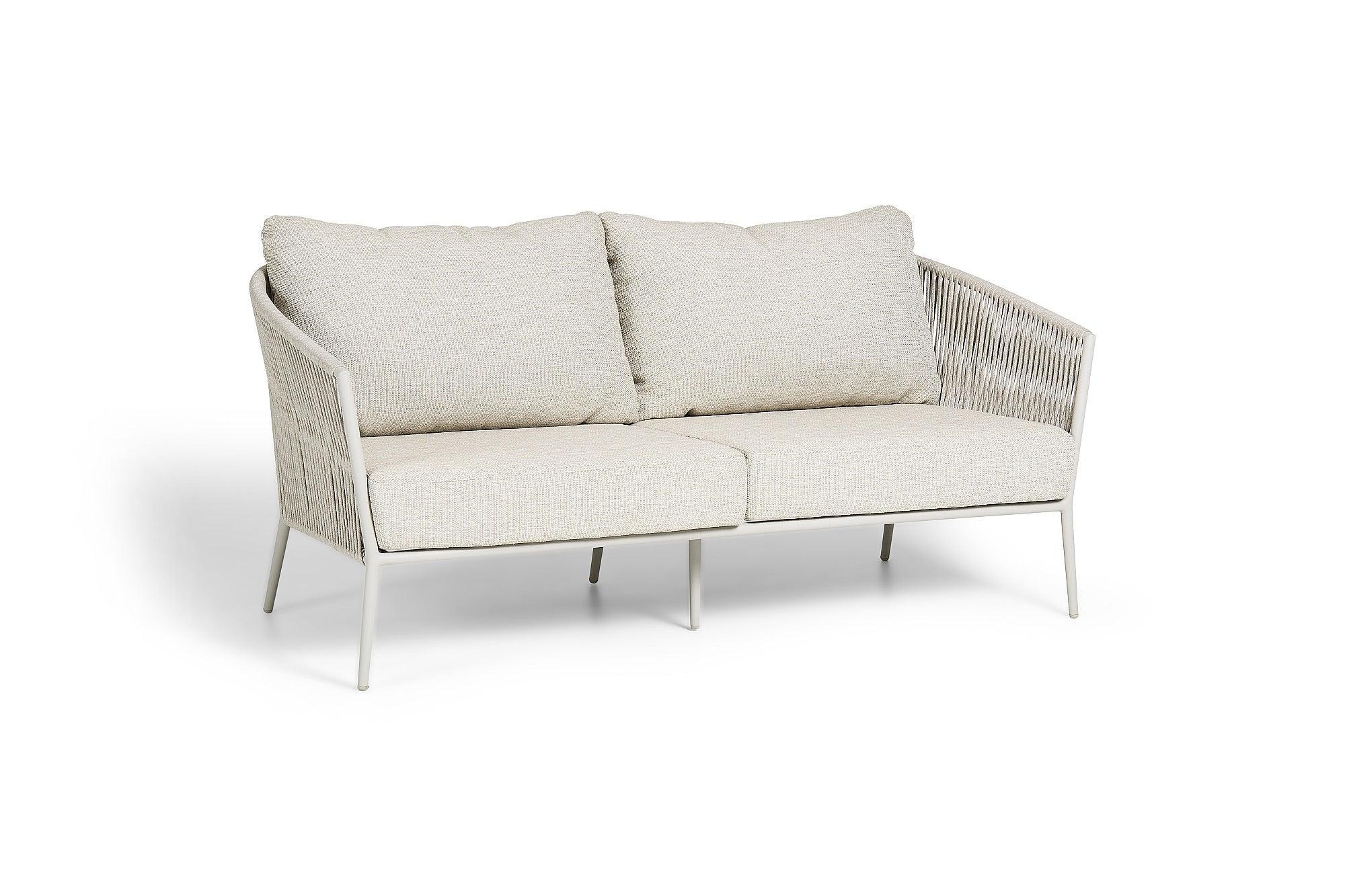 Fortuna Rope | Bank 2.5 Seat, Dune mat Rope Linnen 14mm Straight Weaving Kussen Sunproof Fontelina Beige