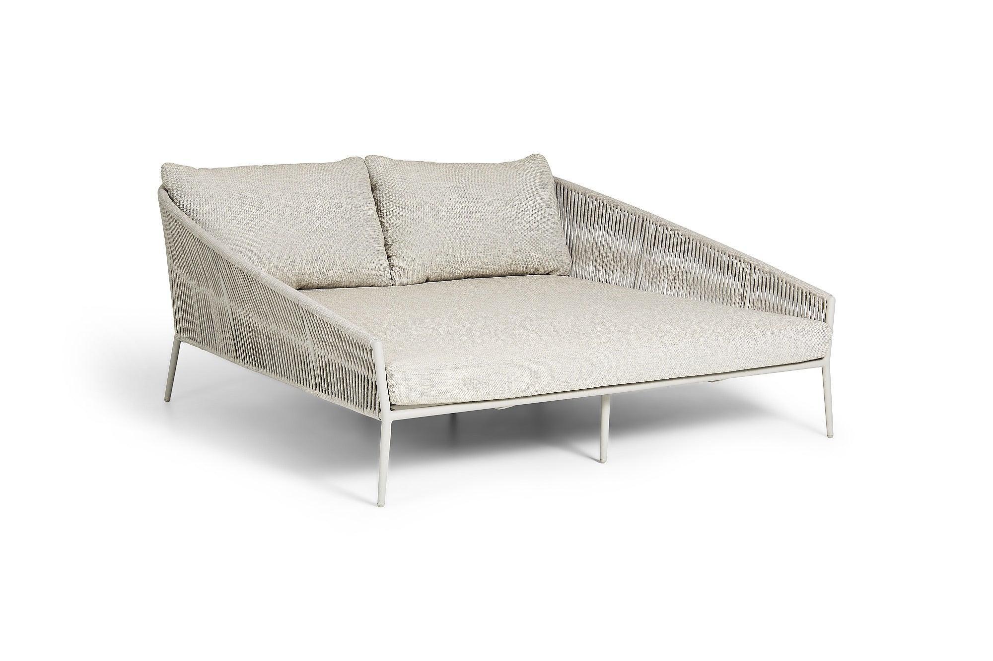 Fortuna Rope | Dubbel loungebed, Dune MAt Rope Linnen 14mm Straight Weaving Kussen Sunproof Fontelina