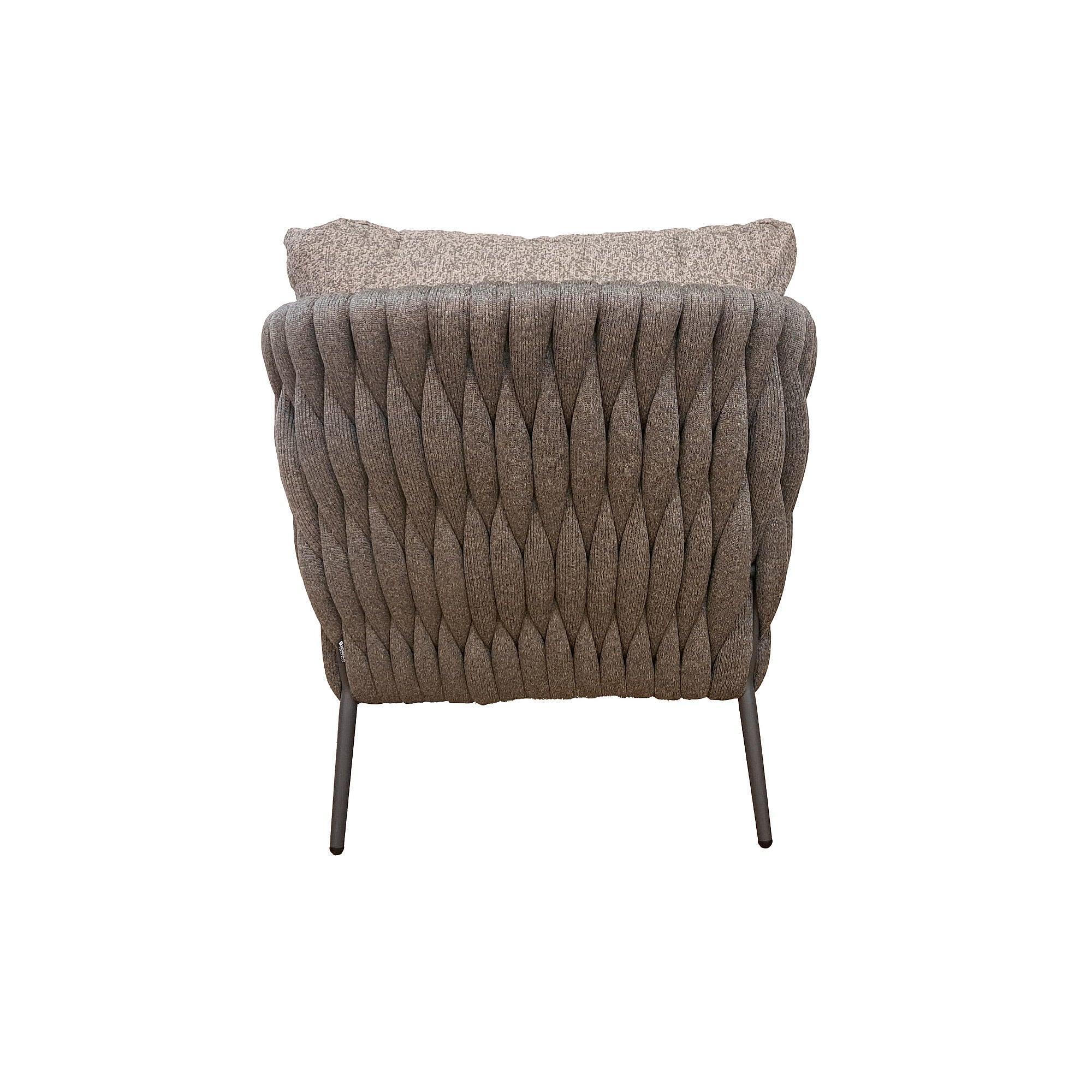 Fortuna Socks | Bank 1 Seat, antraciet mat Socks antraciet CrissCross Weaving Kussen Fabric Sunproof Jalousie donkergrijs