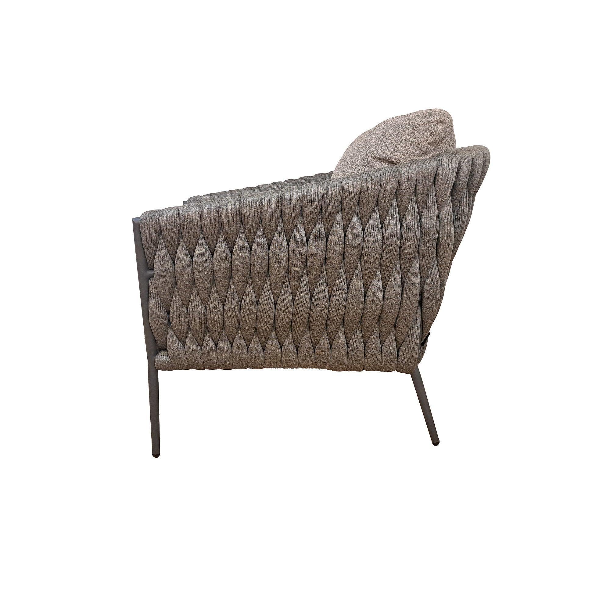 Fortuna Socks | Bank 1 Seat, antraciet mat Socks antraciet CrissCross Weaving Kussen Fabric Sunproof Jalousie donkergrijs