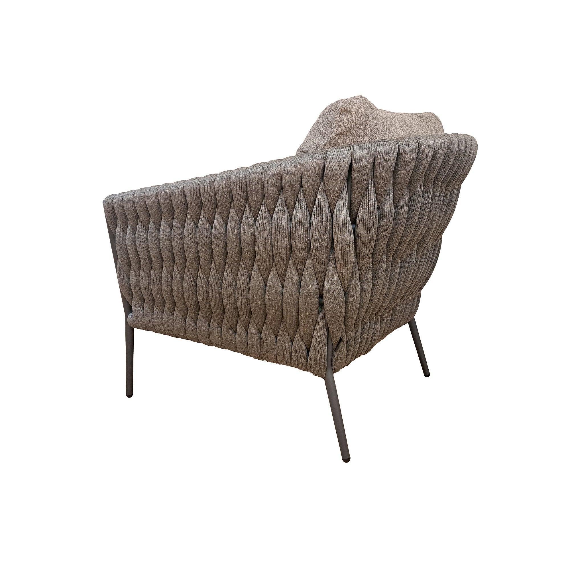 Fortuna Socks | Bank 1 Seat, antraciet mat Socks antraciet CrissCross Weaving Kussen Fabric Sunproof Jalousie donkergrijs