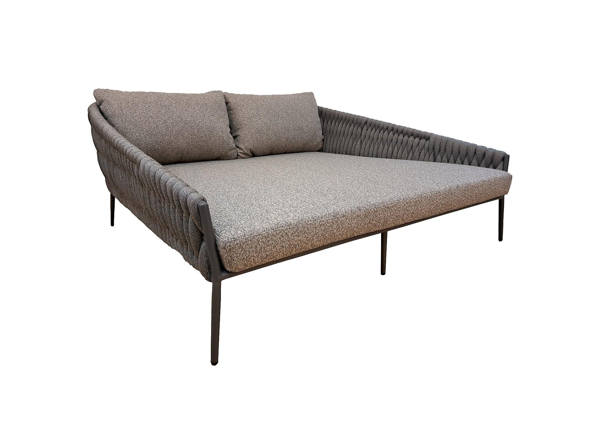 Fortuna Socks | Dubbel loungebed, antraciet mat Socks antraciet CrissCross Weaving Kussen Fabric Sunproof Jalousie donkergrijs