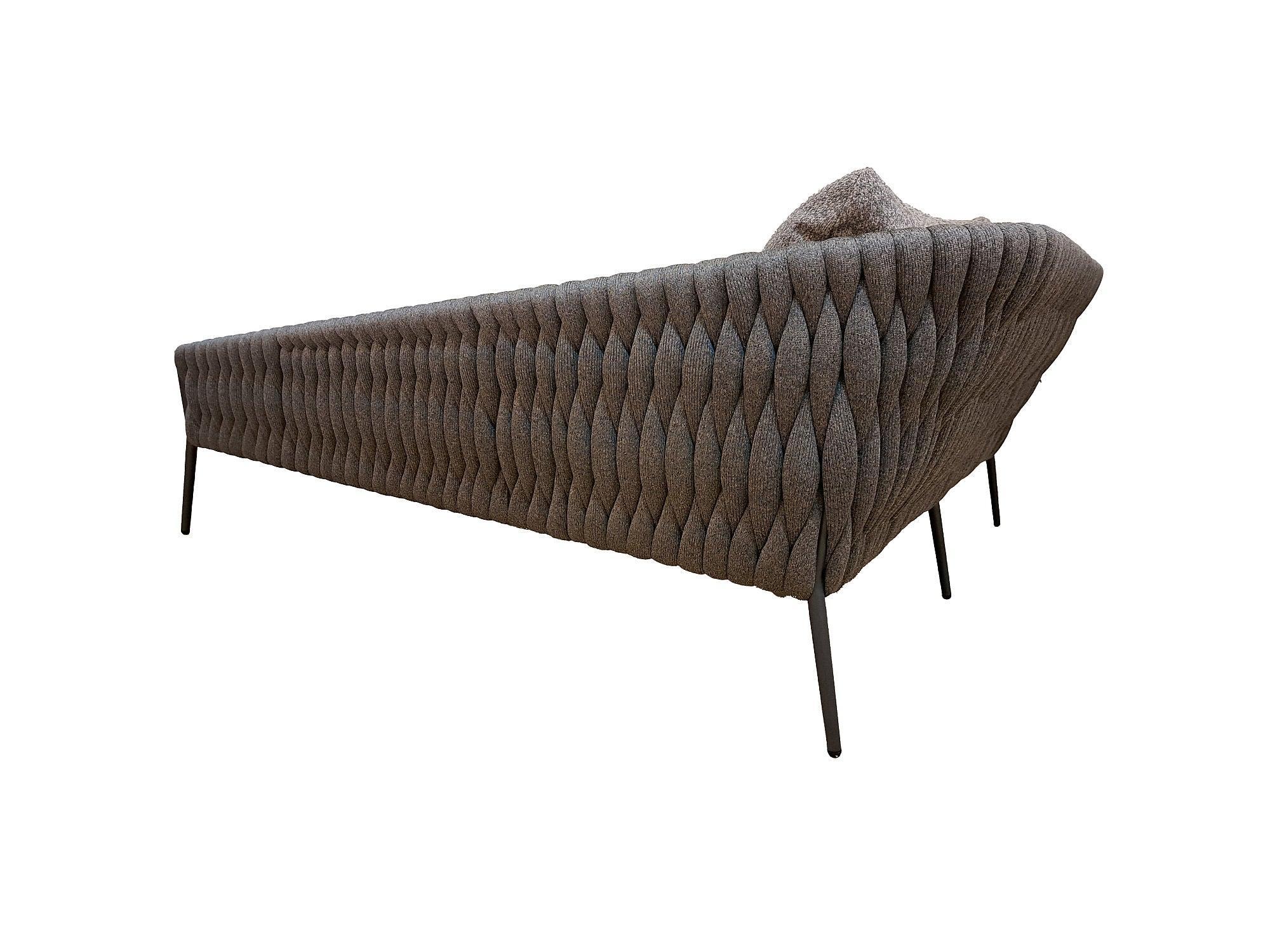 Fortuna Socks | Dubbel loungebed, antraciet mat Socks antraciet CrissCross Weaving Kussen Fabric Sunproof Jalousie donkergrijs
