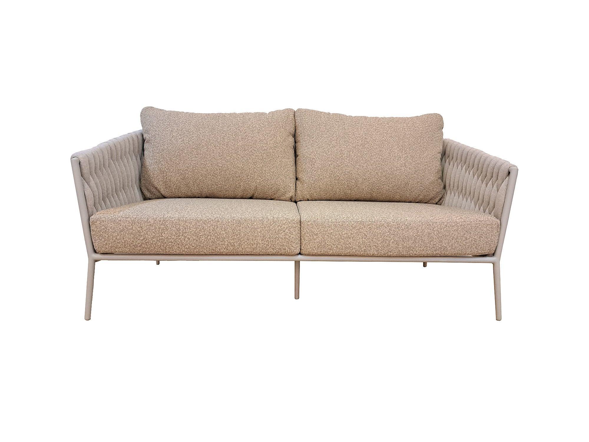 Fortuna Socks | Bank 2.5 Seat, Dune mat Socks Linnen CrissCross Weaving Kussen Fabric Sunproof Jalousie Beige