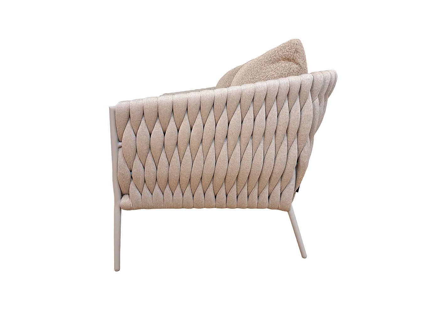 Fortuna Socks | Bank 2.5 Seat, Dune mat Socks Linnen CrissCross Weaving Kussen Fabric Sunproof Jalousie Beige