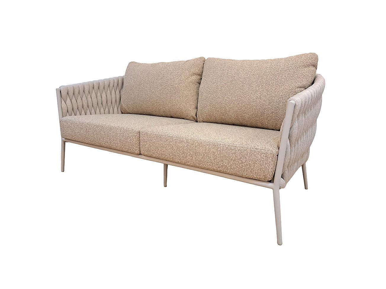 Fortuna Socks | Bank 2.5 Seat, Dune mat Socks Linnen CrissCross Weaving Kussen Fabric Sunproof Jalousie Beige