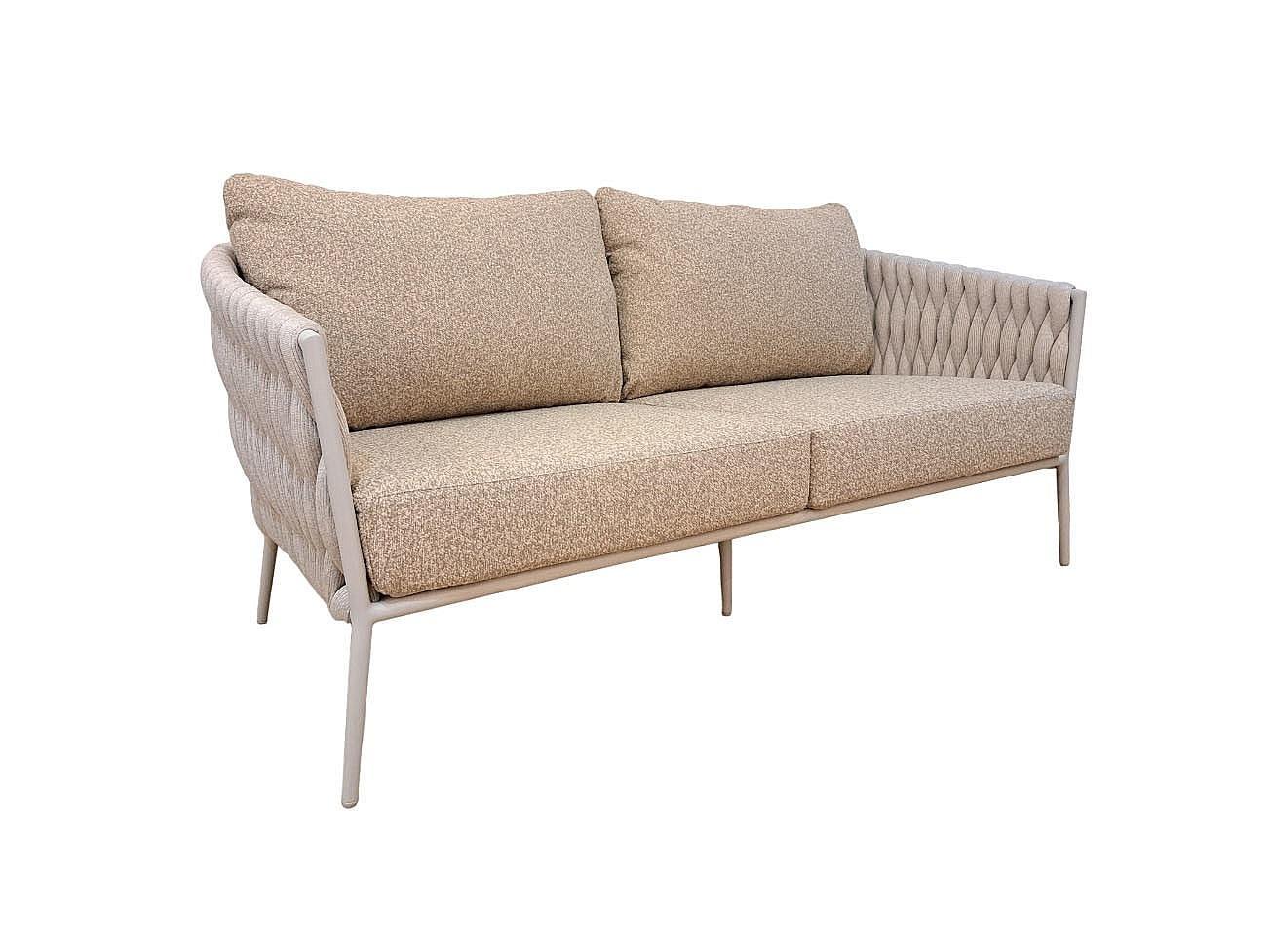 Fortuna Socks | Bank 2.5 Seat, Dune mat Socks Linnen CrissCross Weaving Kussen Fabric Sunproof Jalousie Beige