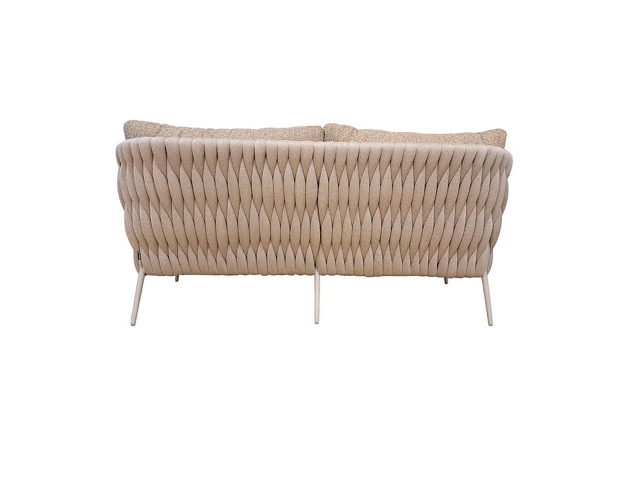 Fortuna Socks | Bank 2.5 Seat, Dune mat Socks Linnen CrissCross Weaving Kussen Fabric Sunproof Jalousie Beige