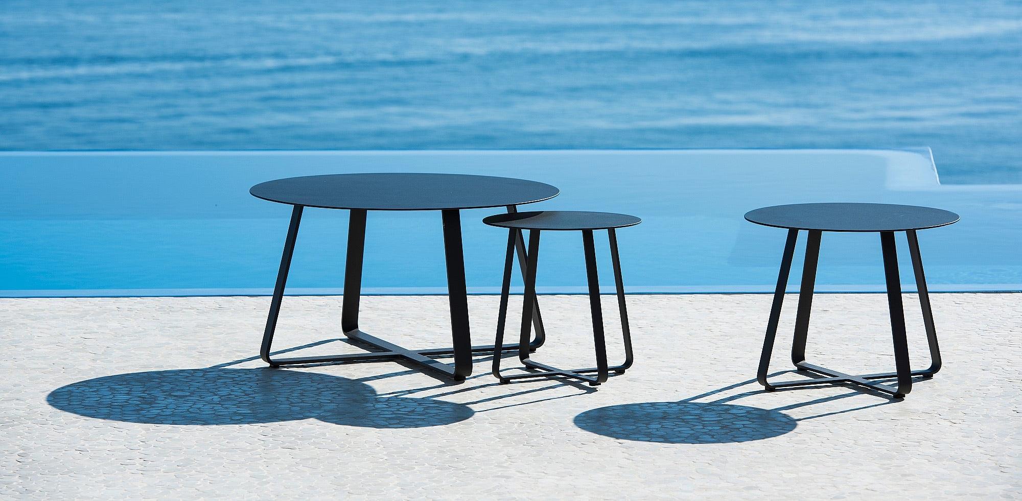 Elko | Bijzettafel antraciet mat D45x45