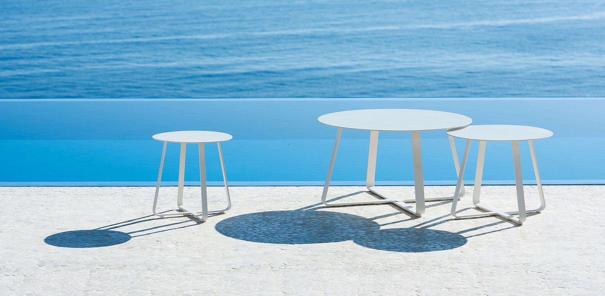 Elko | Bijzettafel wit mat D45x45