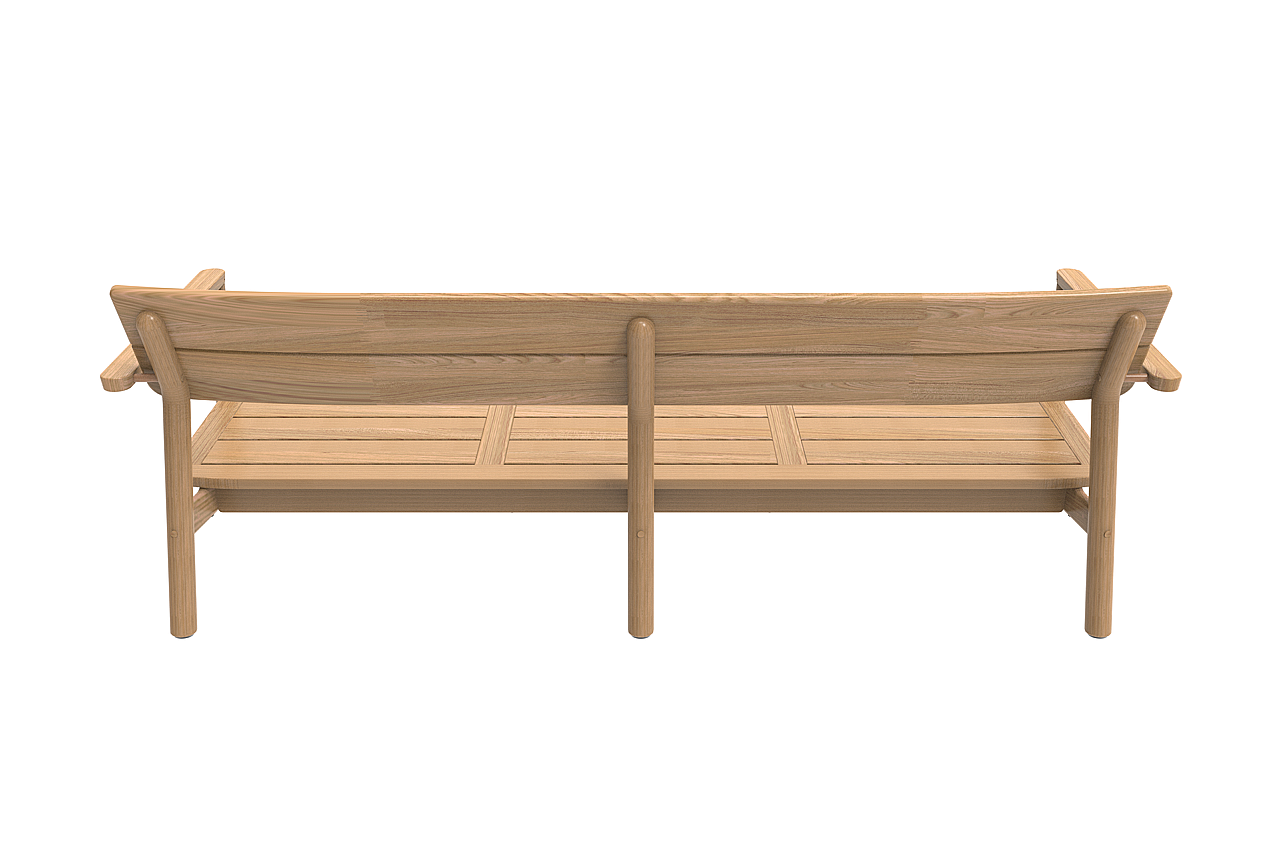 Lynn Teak | Bank 3 Seat