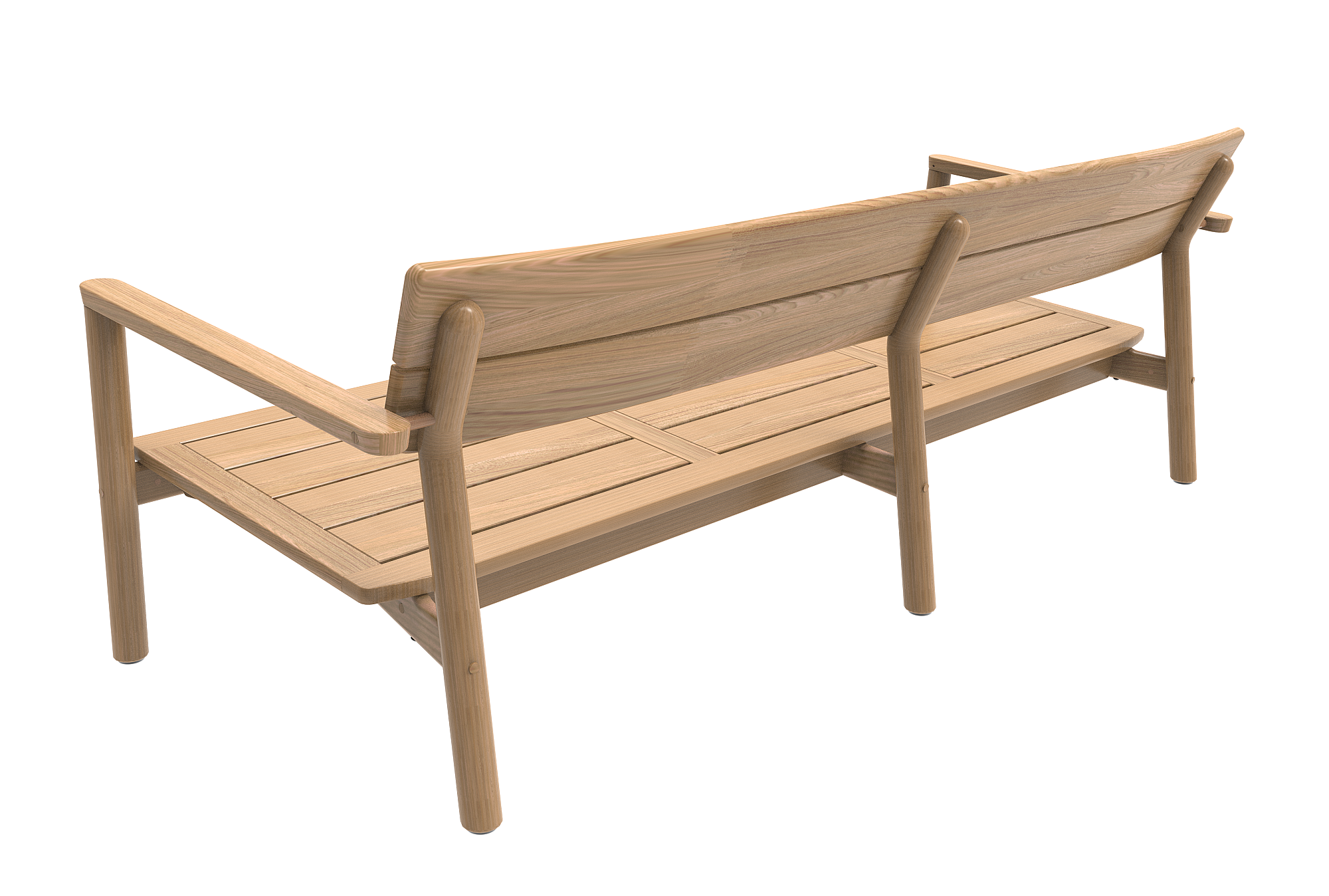 Lynn Teak | Bank 3 Seat