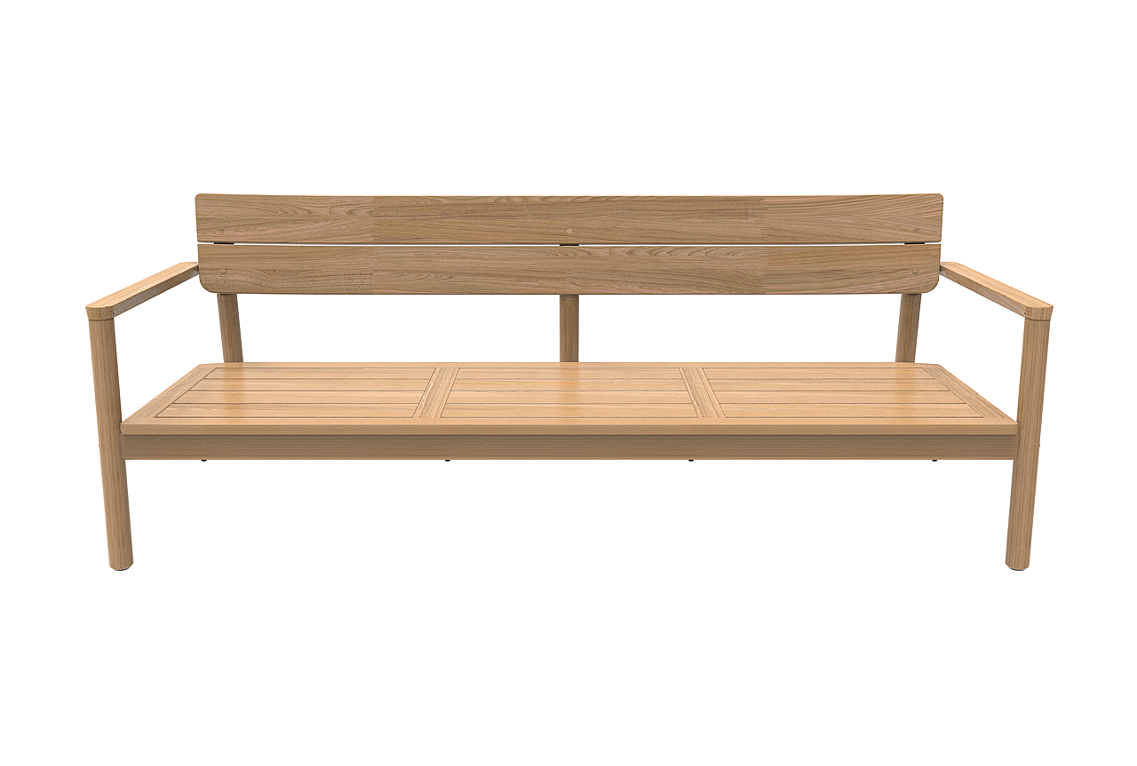 Lynn Teak | Bank 3 Seat