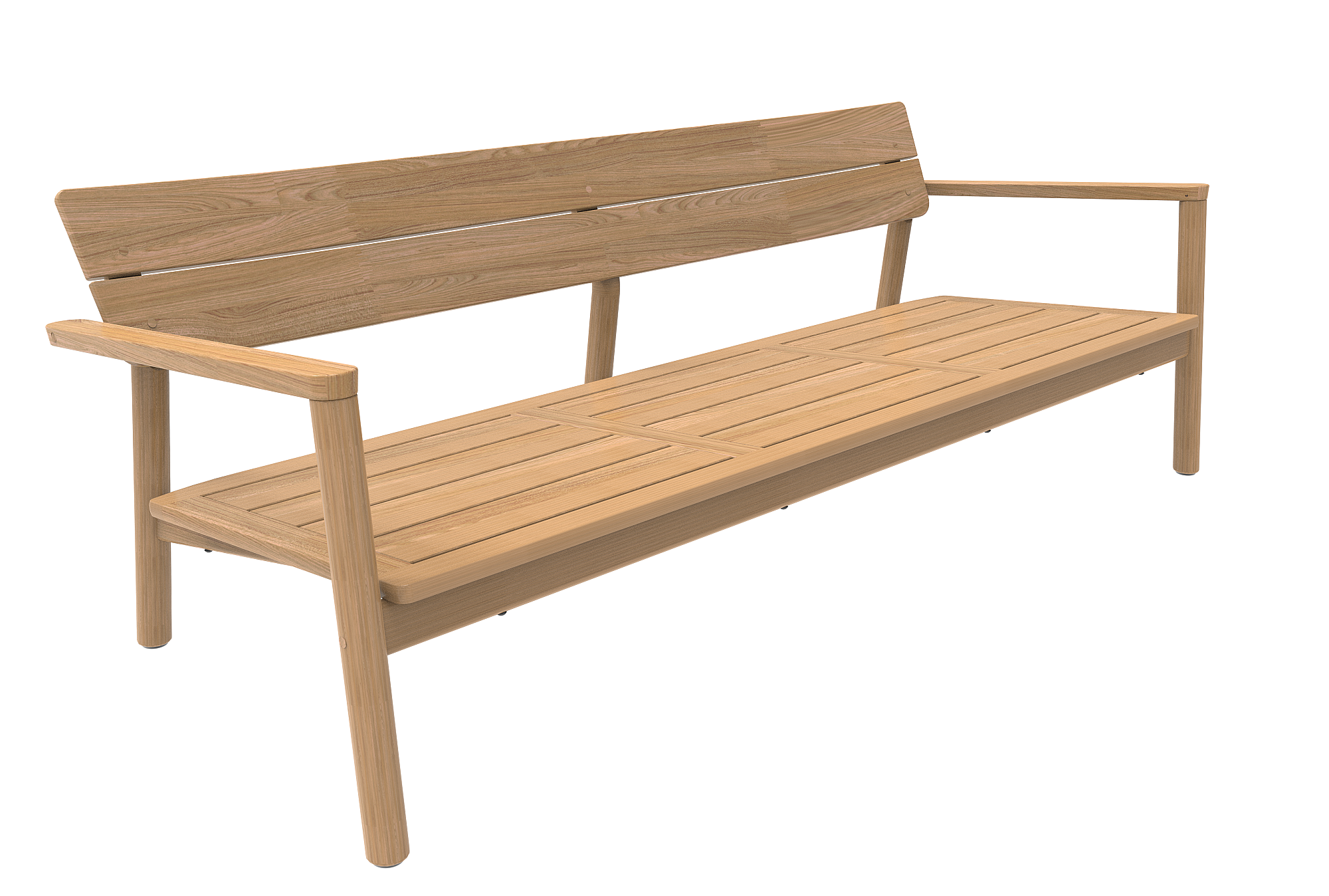 Lynn Teak | Bank 3 Seat