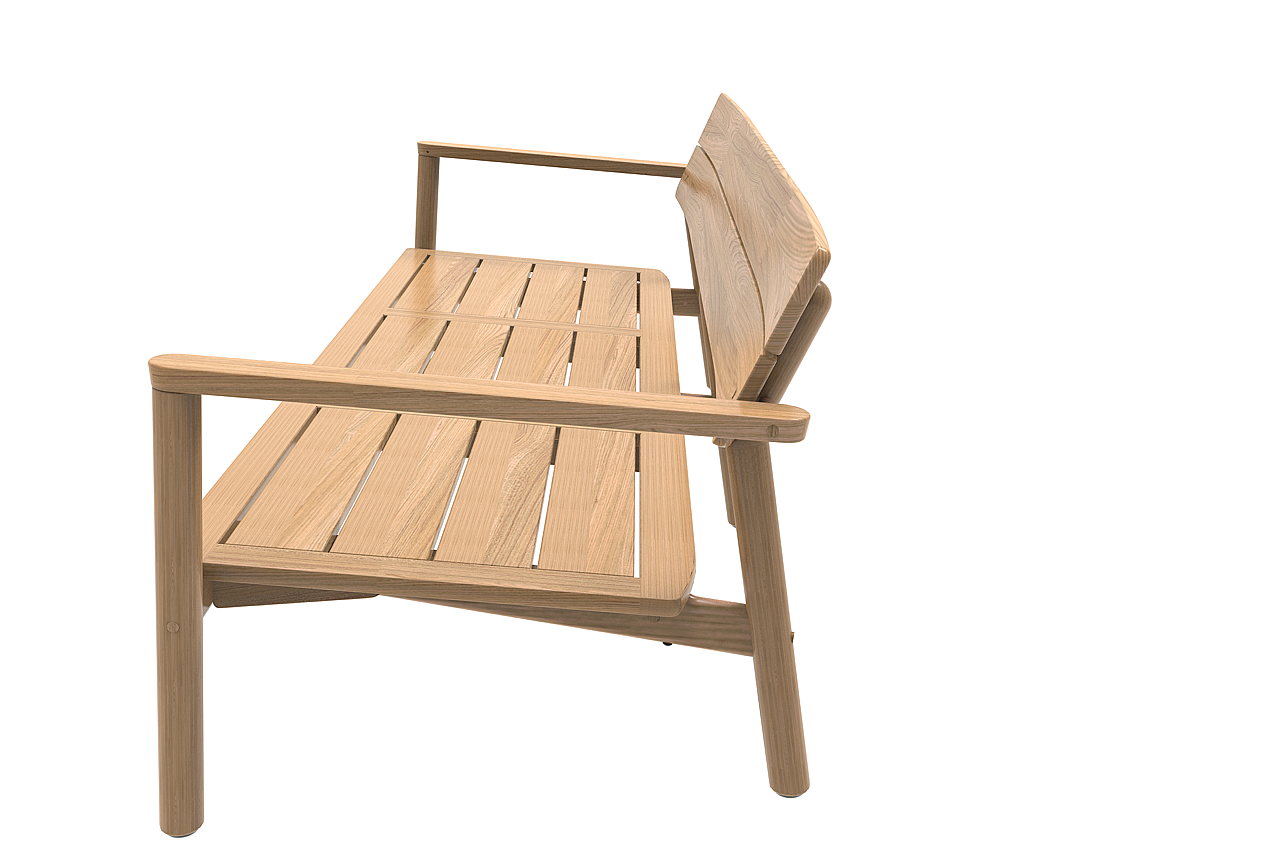 Lynn Teak | Bank 3 Seat
