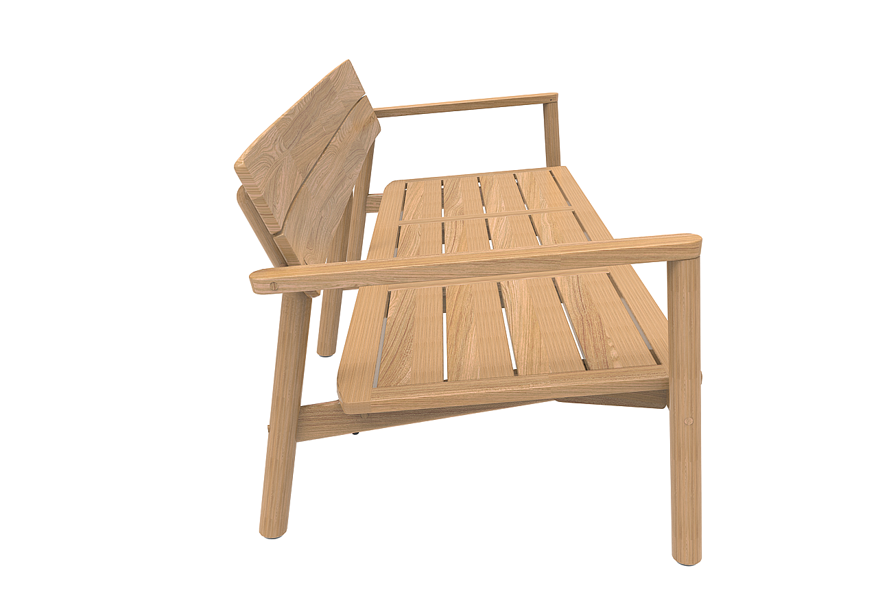 Lynn Teak | Bank 3 Seat