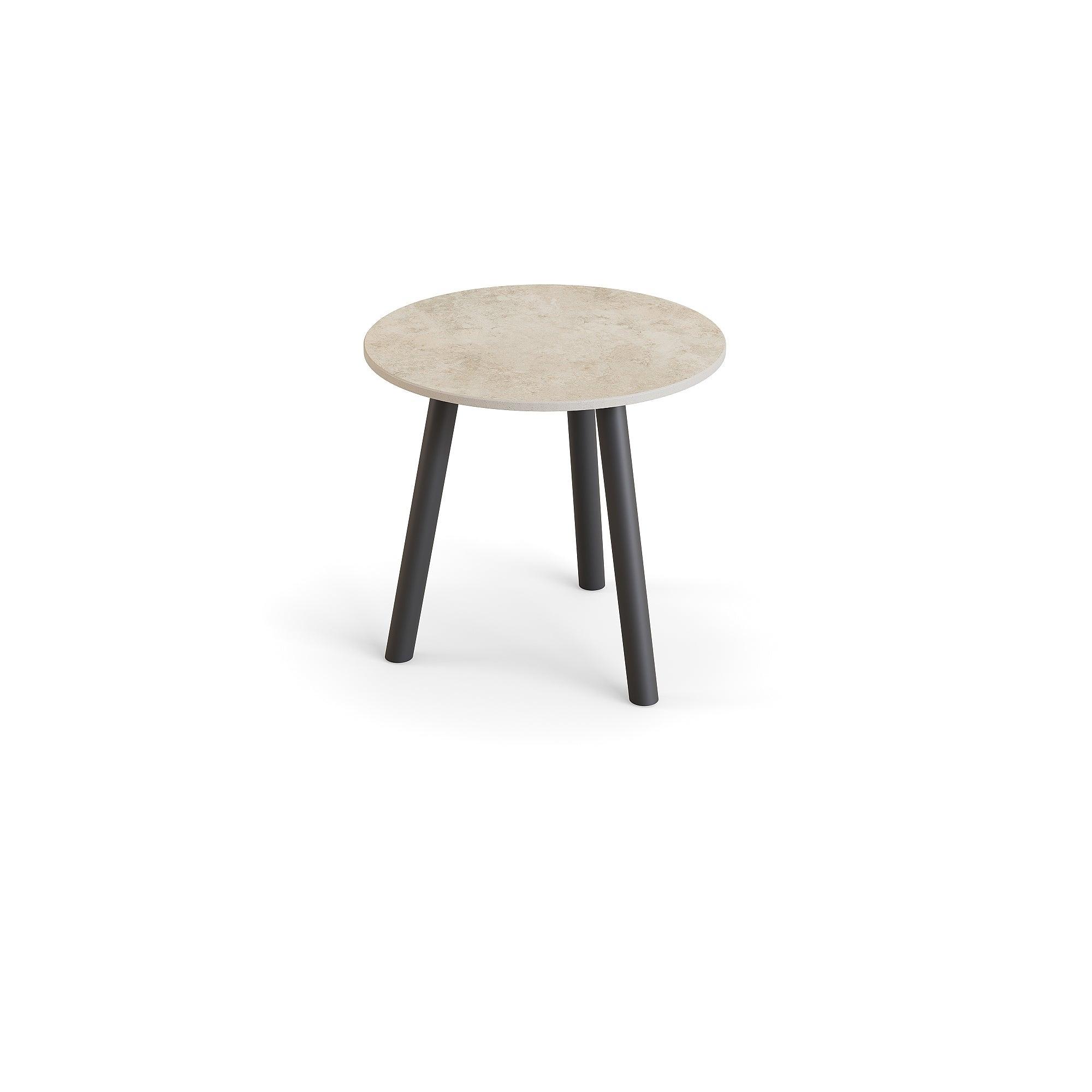 Ronda | Bijzettafel aluminium antraciet mat keramiek Chianca 12mm D45x44,2