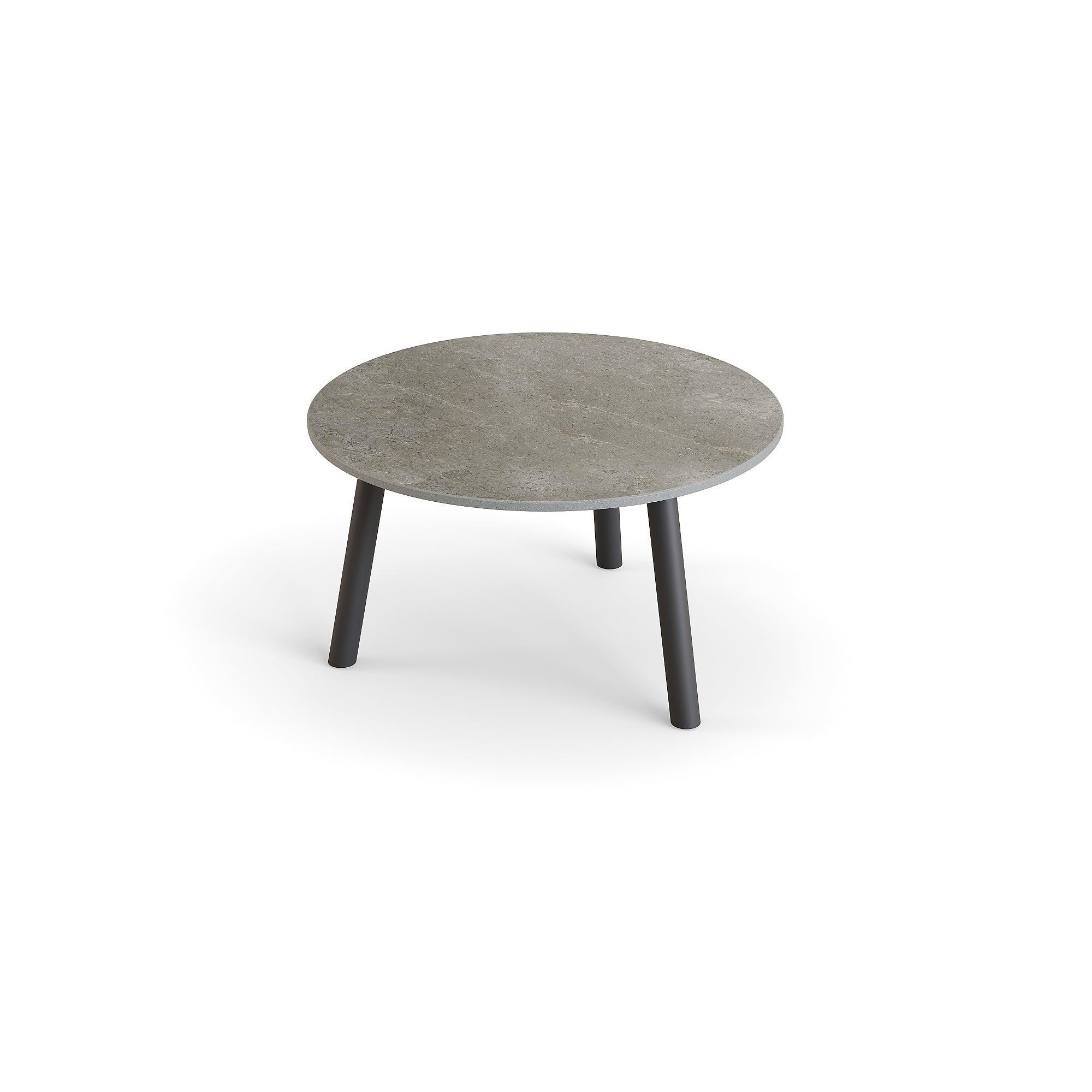 Ronda | Koffietafel< antraciet mat keramiek Palladium grijs 12mm D60x34