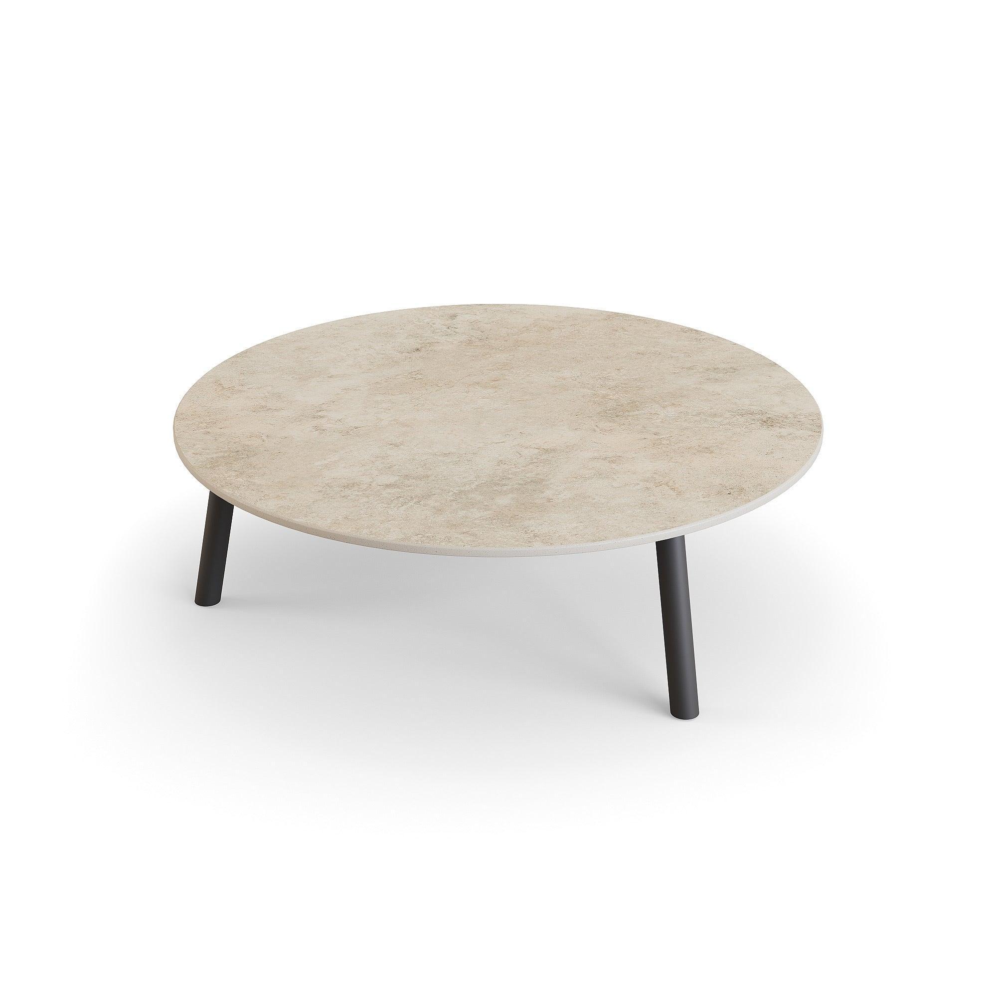 Ronda | Koffietafel antraciet mat keramiek Chianca 12mm D90x29,2