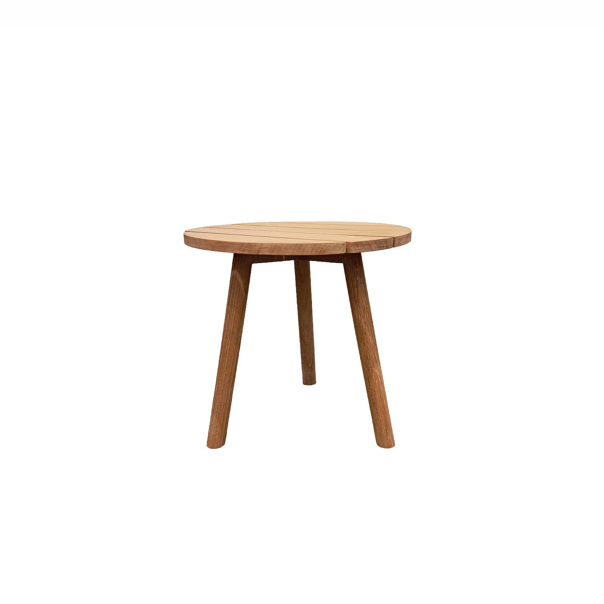 Ronda | Bijzettafel glad naturel teakhout D45x44
