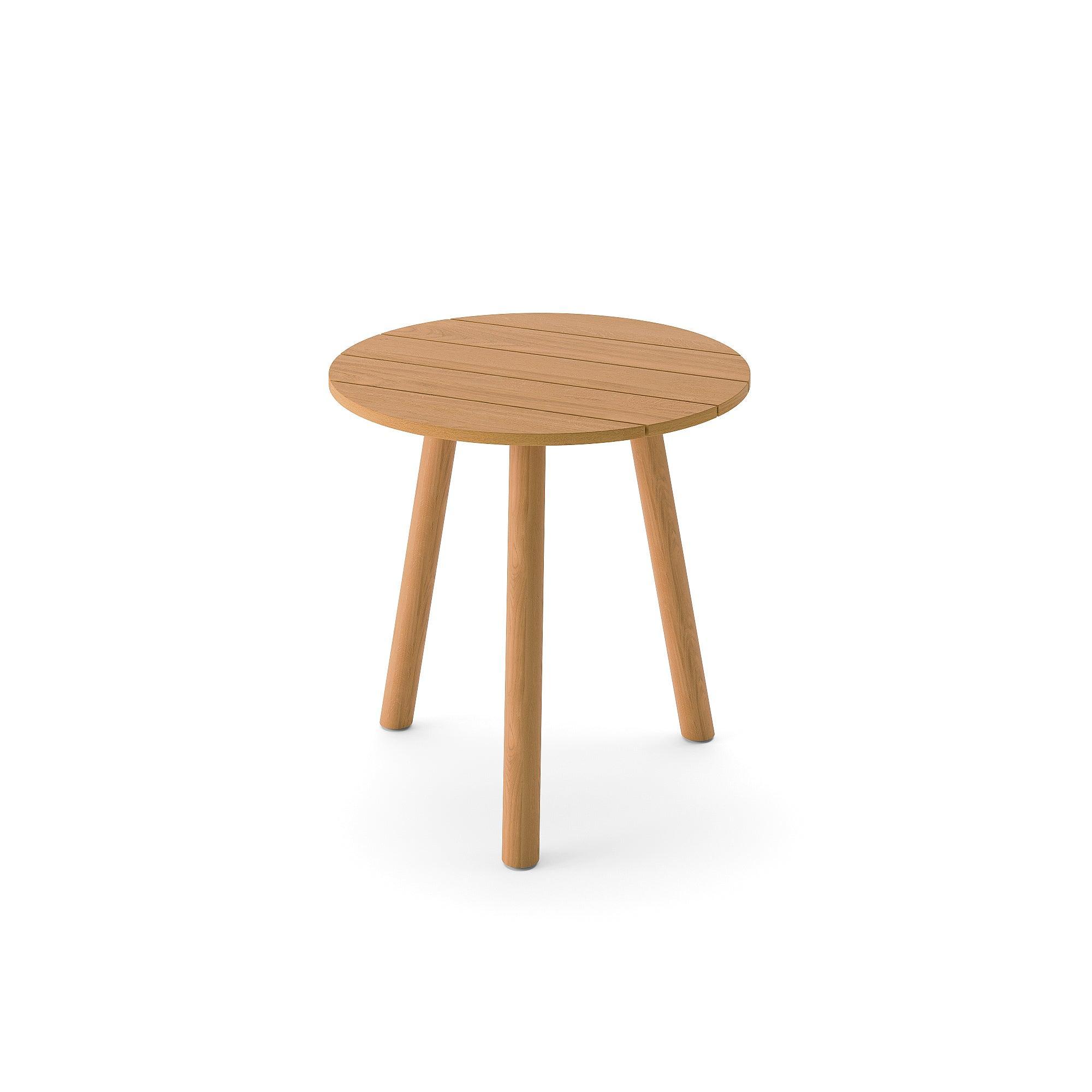 Ronda | Bijzettafel glad naturel teakhout D45x44