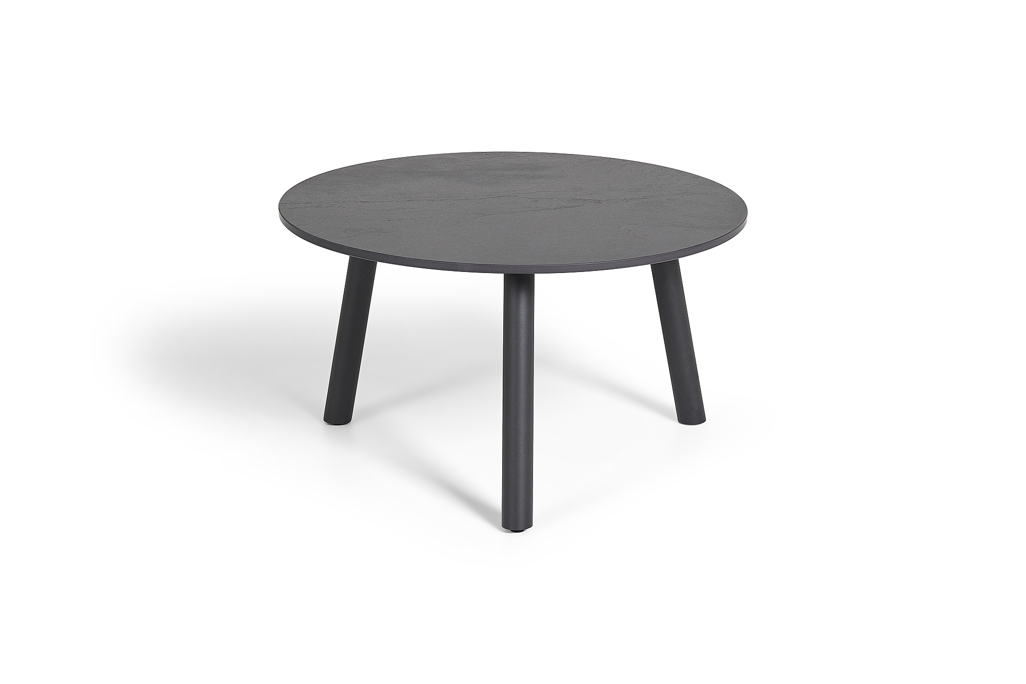 Ronda | Koffietafel, antraciet mat keramiek Slate zwart 12mm D60x34