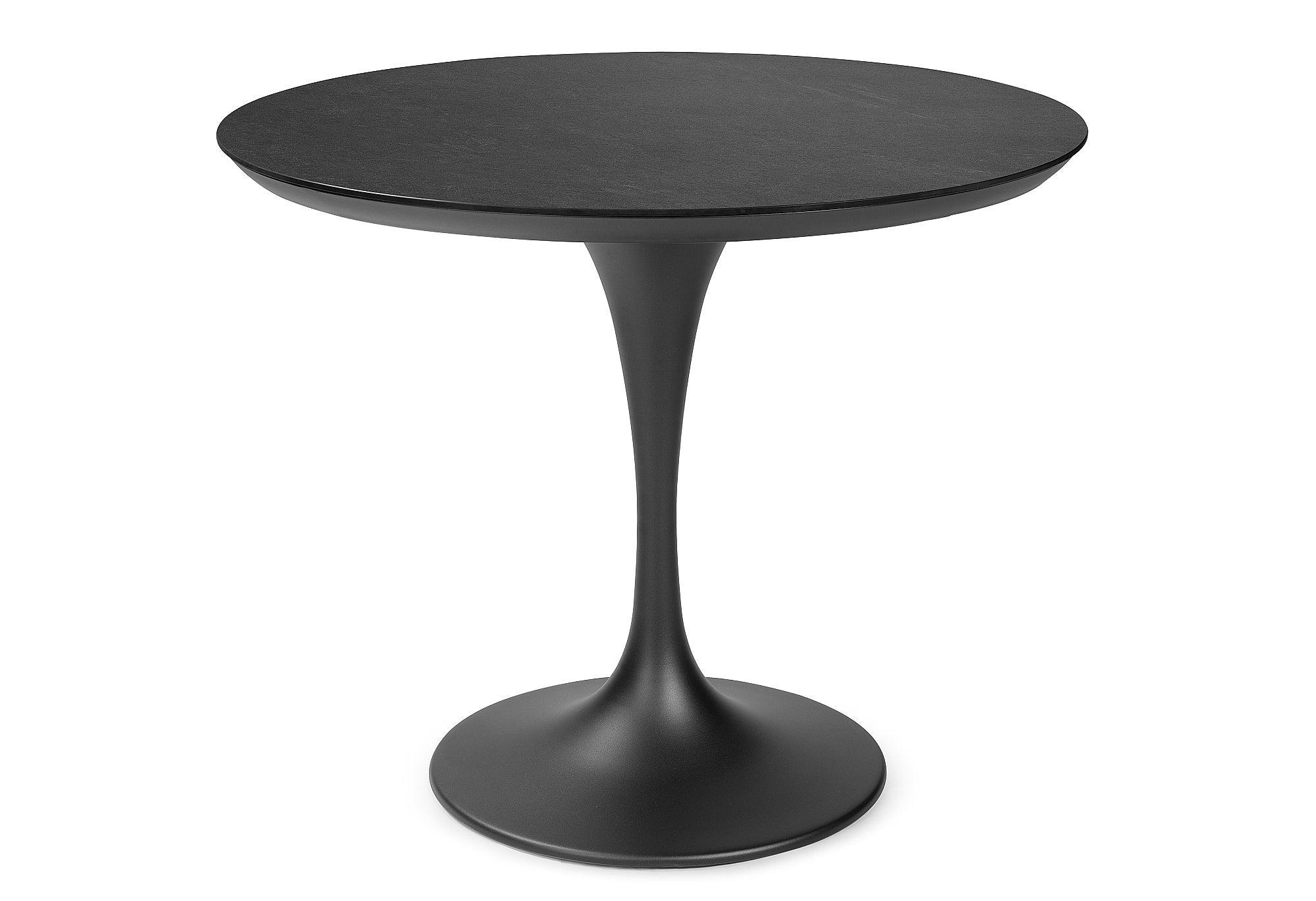 Siena | Eettafel aluminium antraciet mat keramiek grafietgrijs 6mm D90