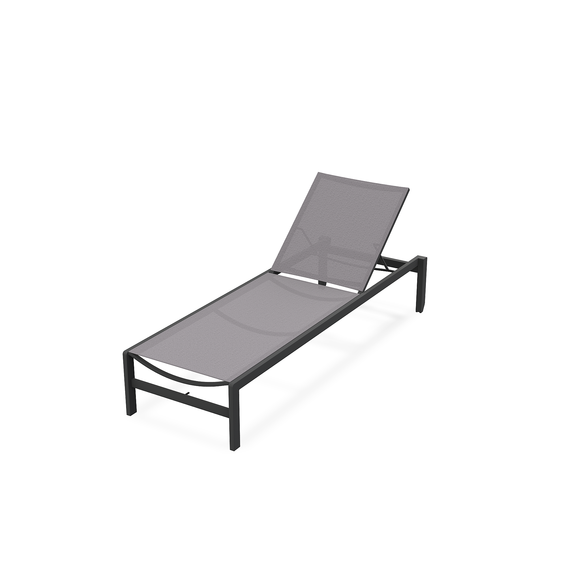 Sylt | Stackable Ligbed, antraciet mat Texteline Silver grijs