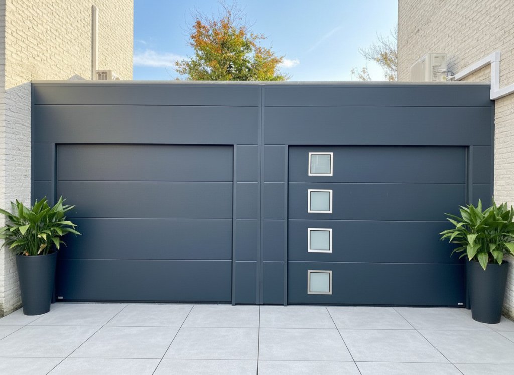 Onze sectionaaldeuren worden op maat gemaakt, zodat kleur, structuur en indeling volledig afgestemd worden op uw woning én die van uw buren. Zo ontstaat er een uniforme en hoogwaardige uitstraling waar u jarenlang plezier van heeft.