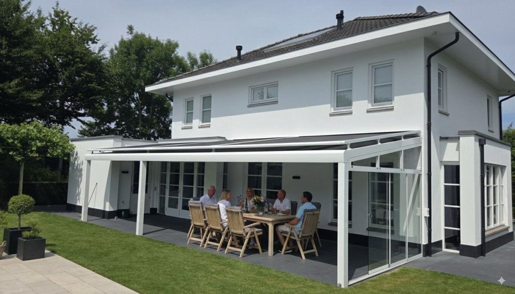 Veranda - Overkapping aan huis overkapt een ruim terras met tuin in Sittard-Geleen én Limburg.