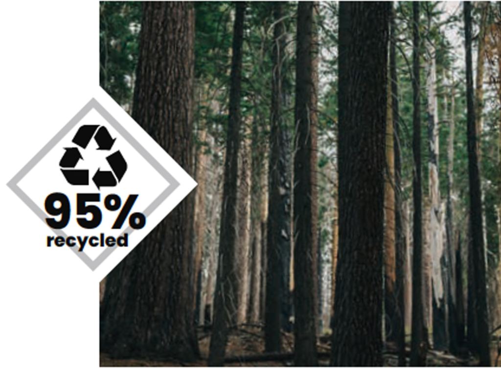 Sustainable composite decking from Renoco, made from 95% recycled material, ideal for garden and patio.