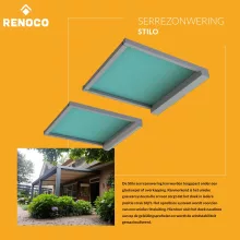 Voorkant van de brochure Serrezonwering onderliggend