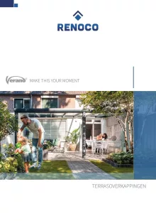 Voorkant van de brochure Terrasoverkappingen