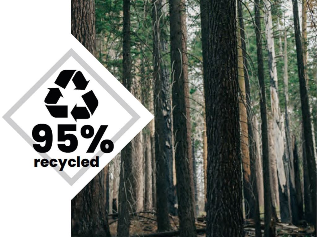 Sustainable Fiberdeck product made with 95% recycled material in a natural setting.